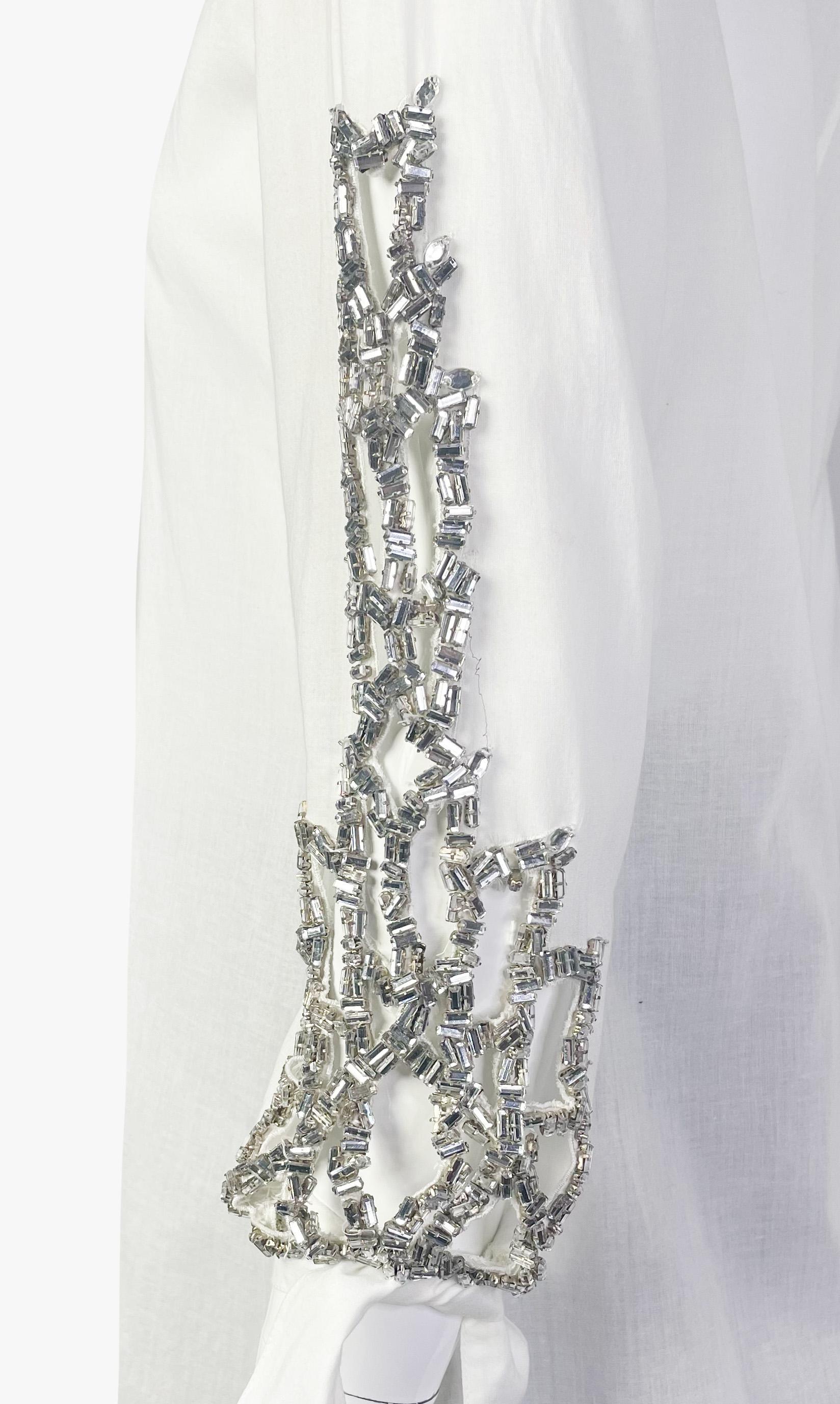 Roberto Cavalli shirt with rhinestone appliqué, 2004 In Good Condition For Sale In New York, NY