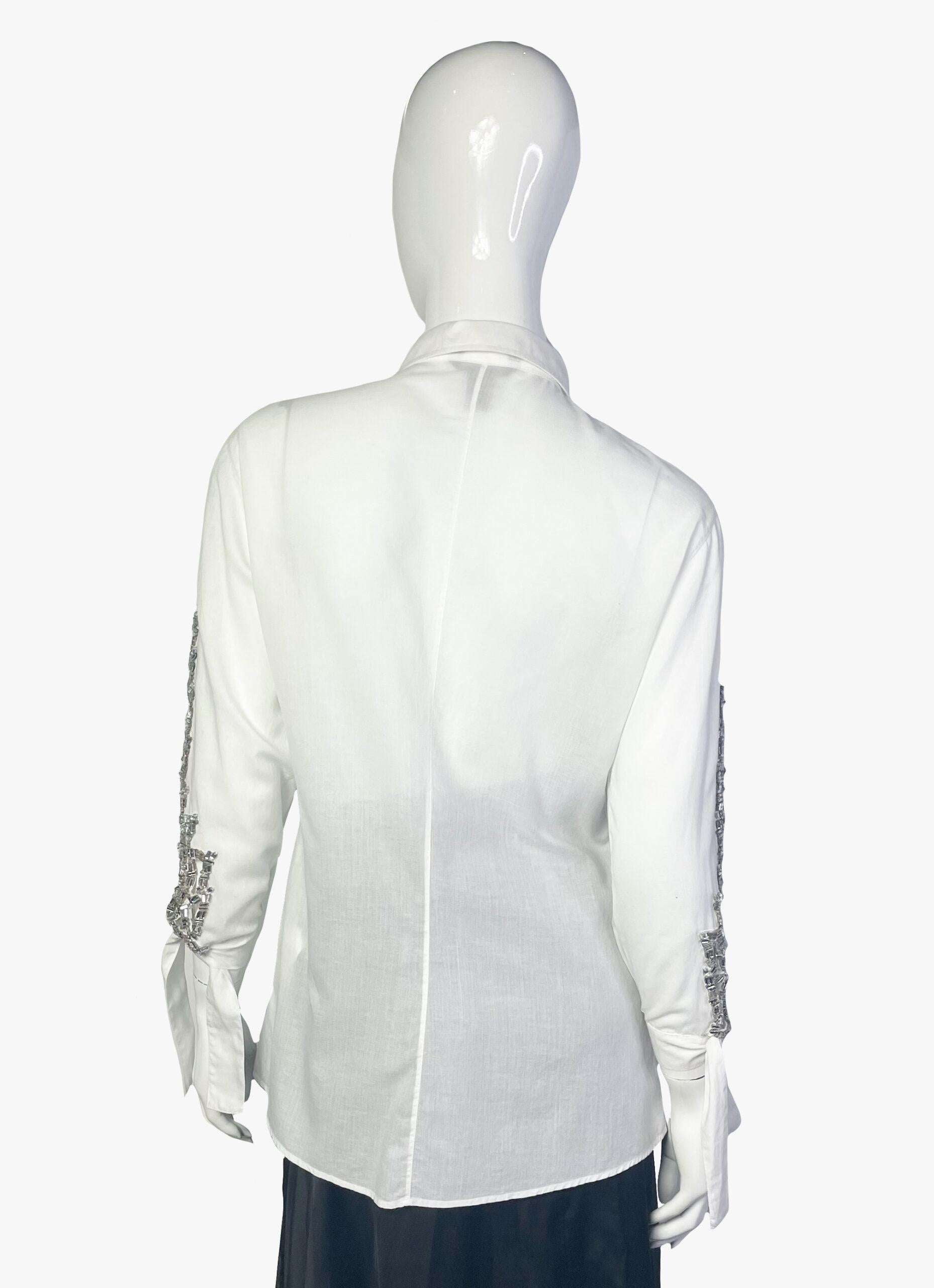 Roberto Cavalli shirt with rhinestone appliqué, 2004 For Sale 2