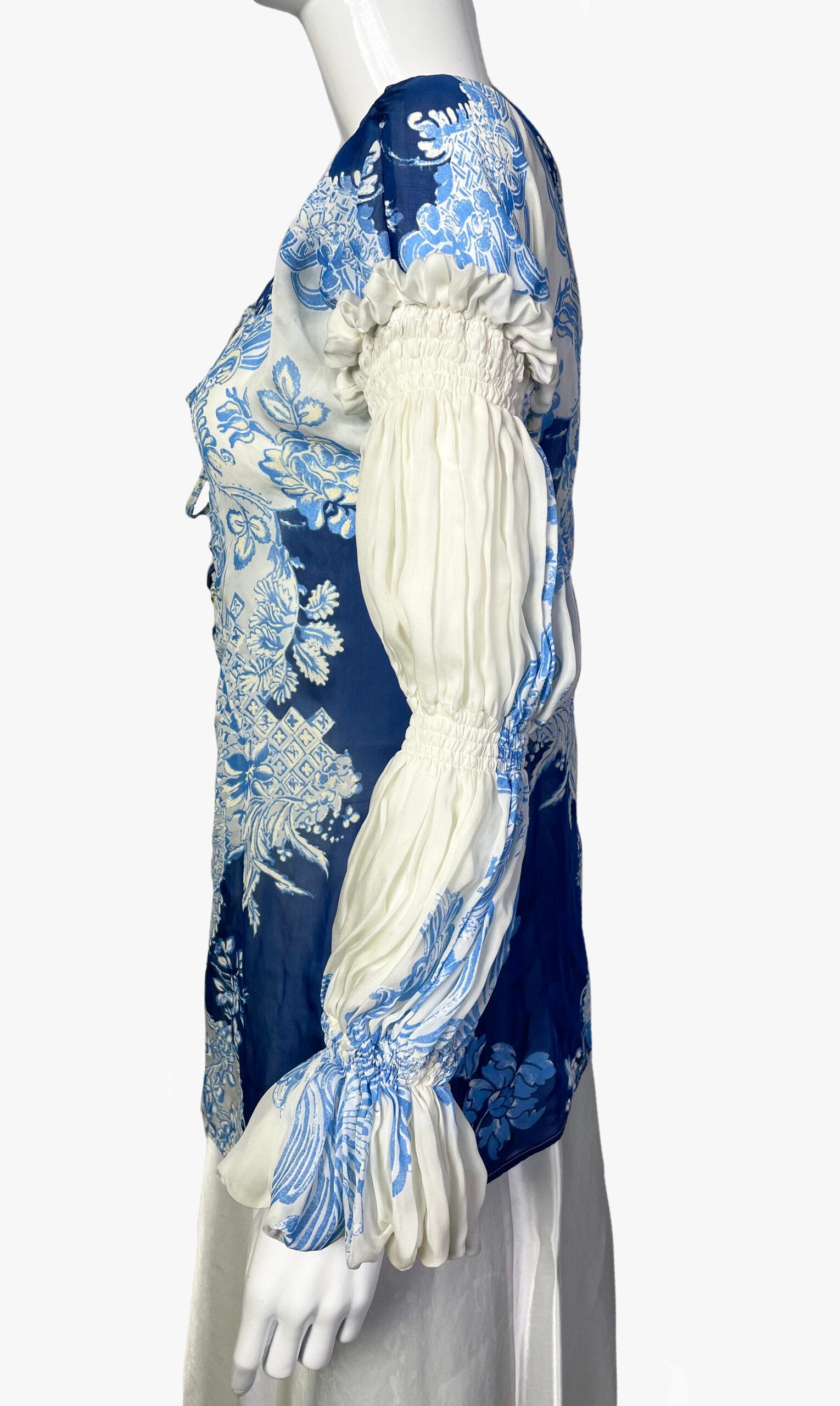 Gris Chemisier en soie Roberto Cavalli en vente