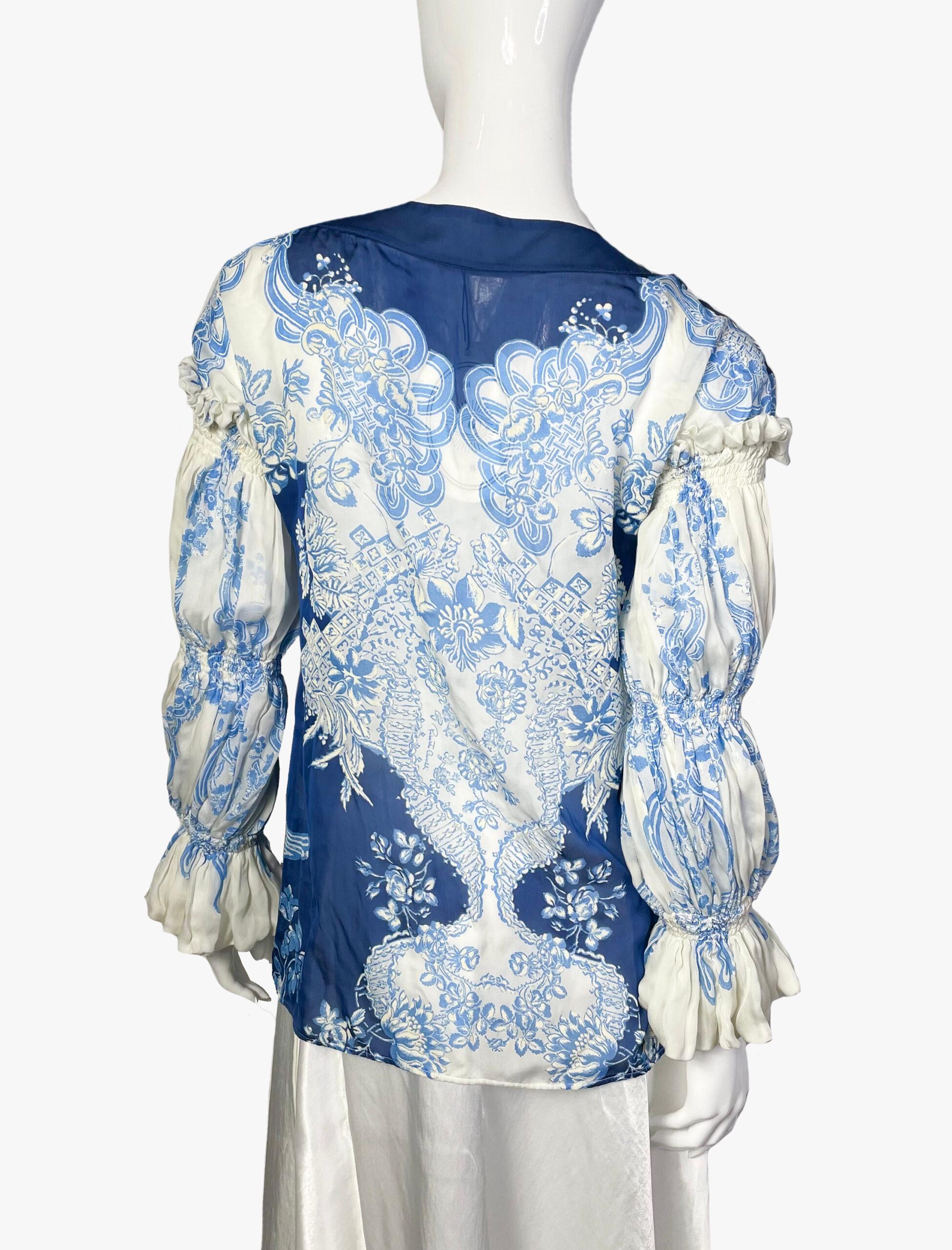 Chemisier en soie Roberto Cavalli Bon état - En vente à New York, NY