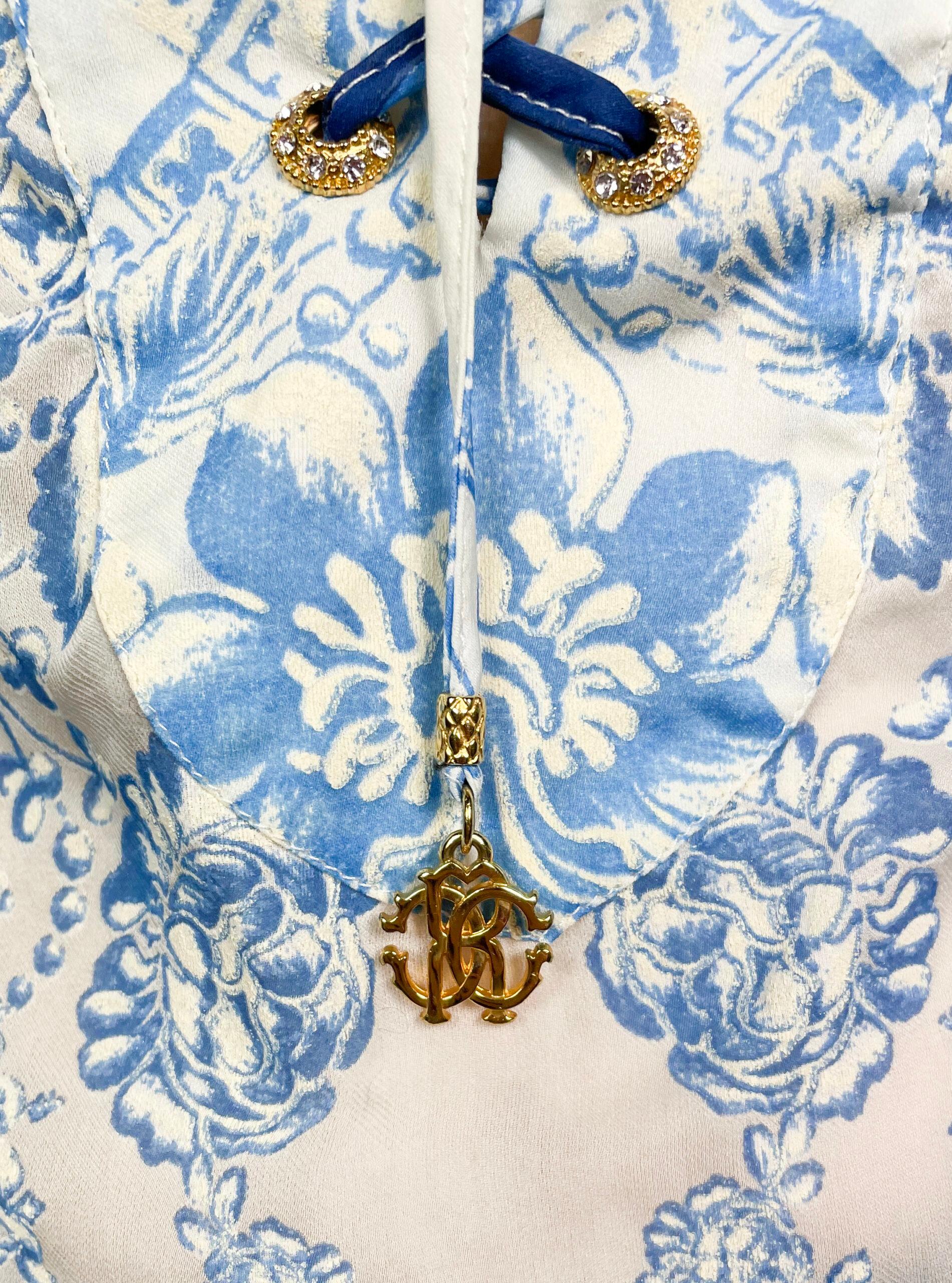 Chemisier en soie Roberto Cavalli Pour femmes en vente
