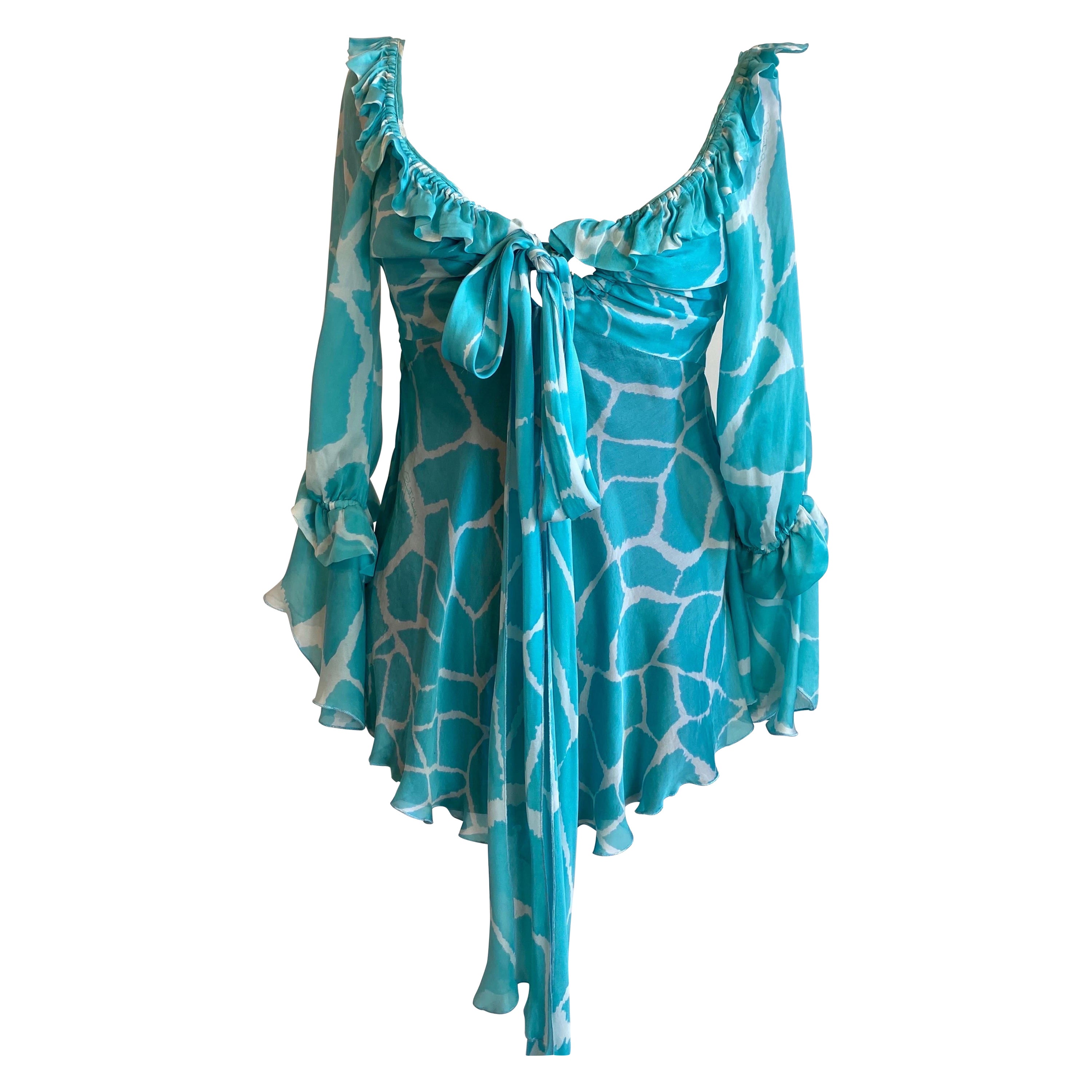 Roberto Cavalli silk blouse
Giraffe print, 2006 collection.