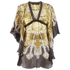 Roberto Cavalli - Robe kimono en mousseline de soie