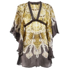 Roberto Cavalli Silk Chiffon Kimono Dress