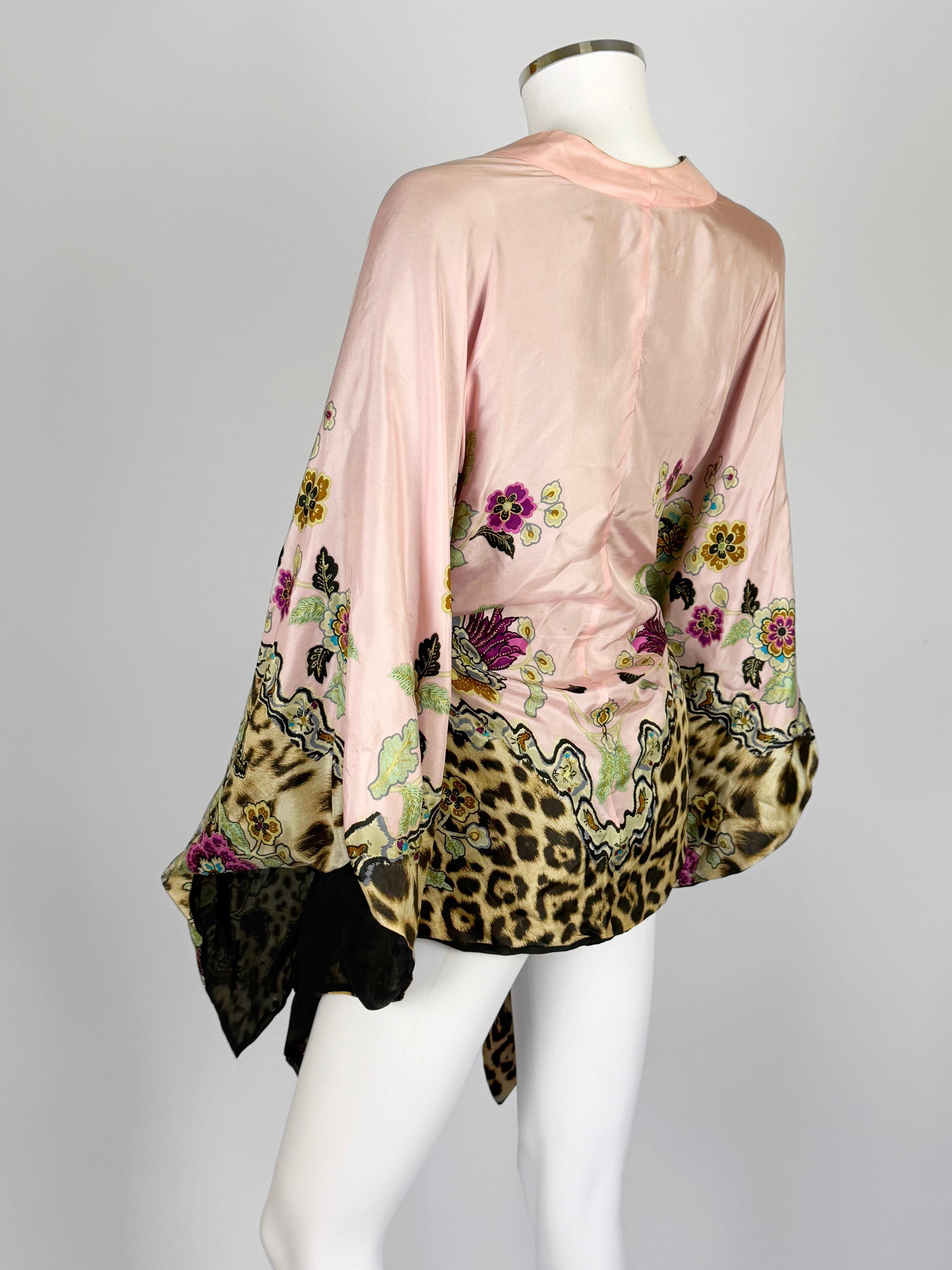 da uomo o donna Roberto Cavalli Kimono in seta e cineserie, SS 2003 in vendita