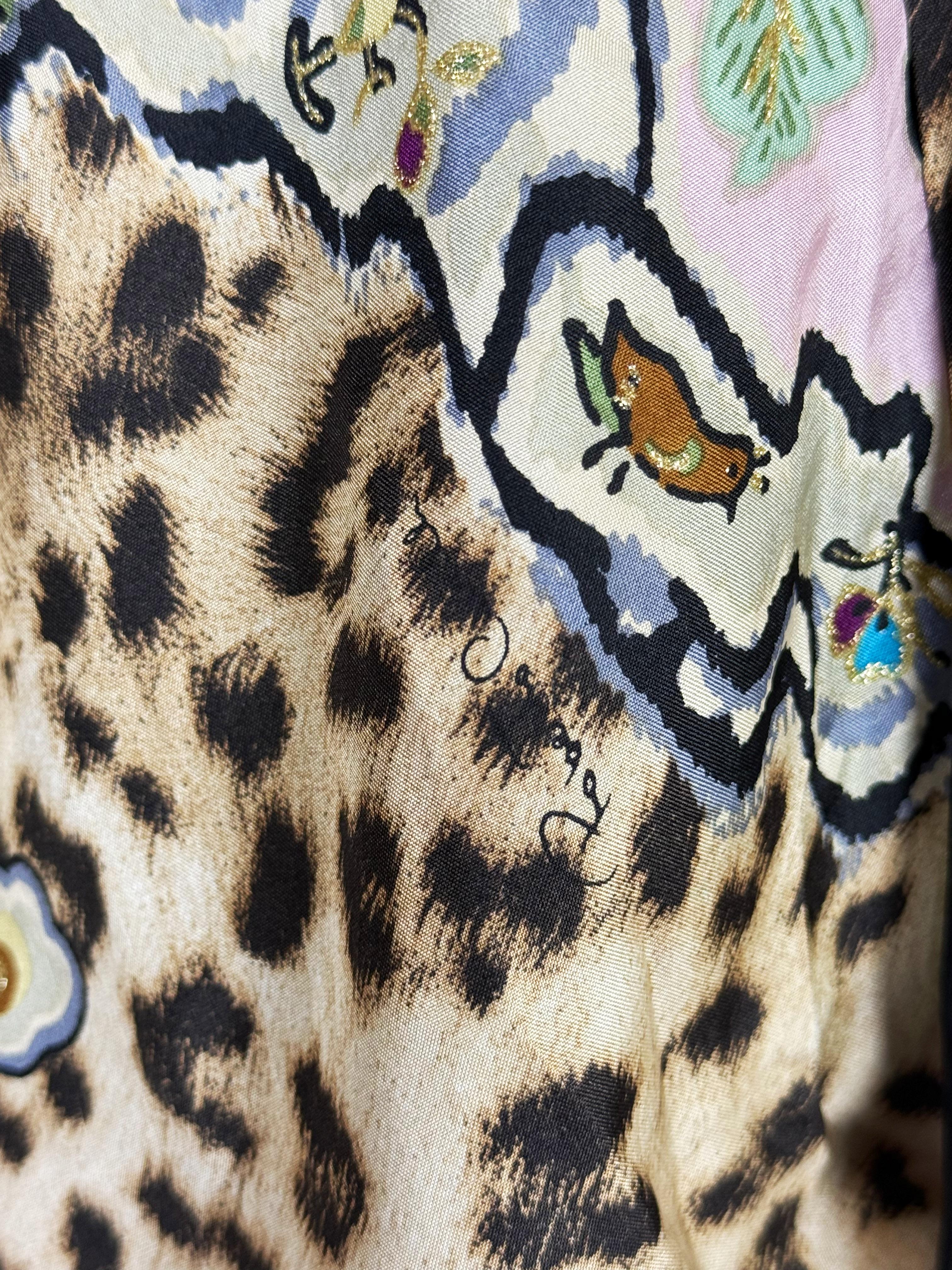 Roberto Cavalli Kimono in seta e cineserie, SS 2003 in vendita 1