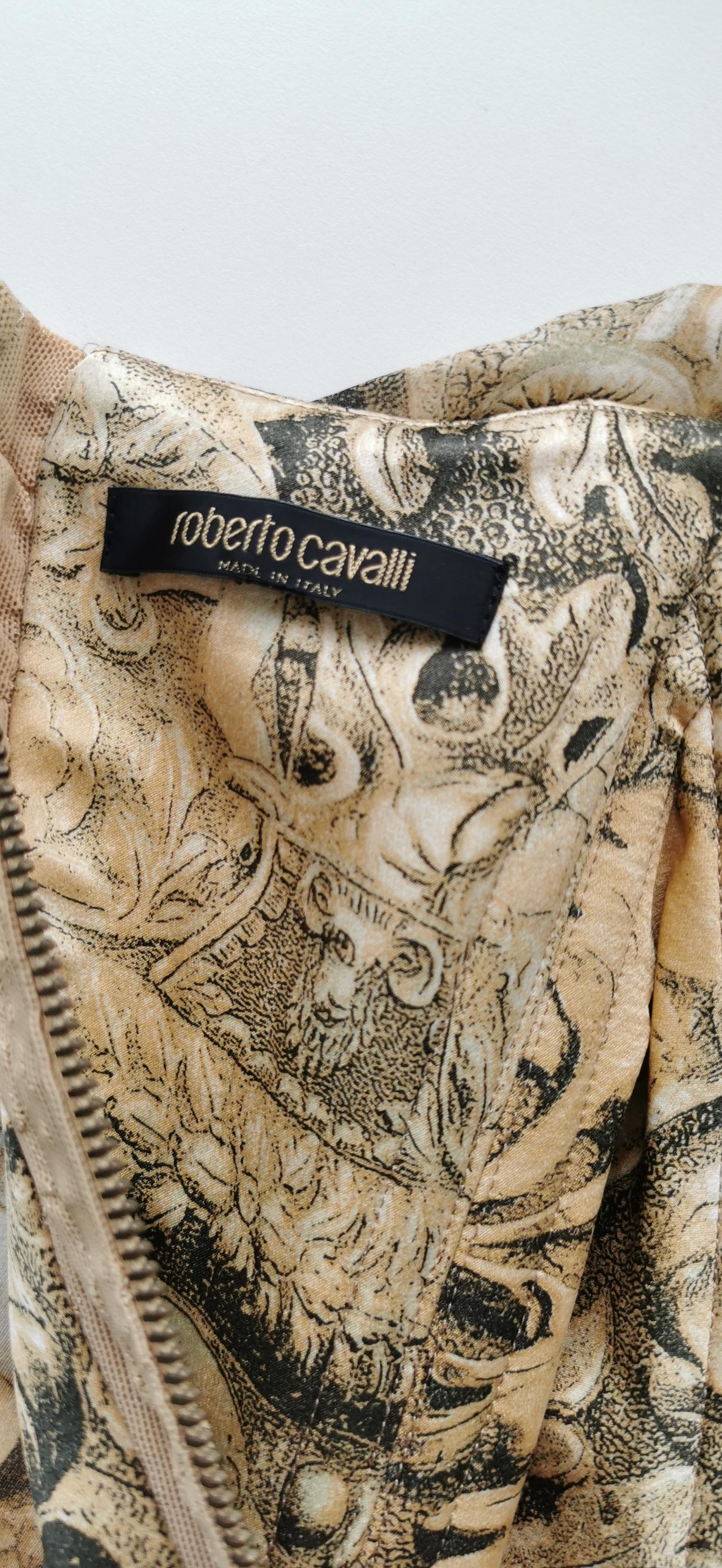 Women's Roberto Cavalli silk corseted runway gown, FW 2001 For Sale