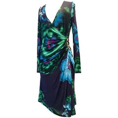 Roberto Cavalli Silk Jersey Wrap "Snake" Dress, 2002 