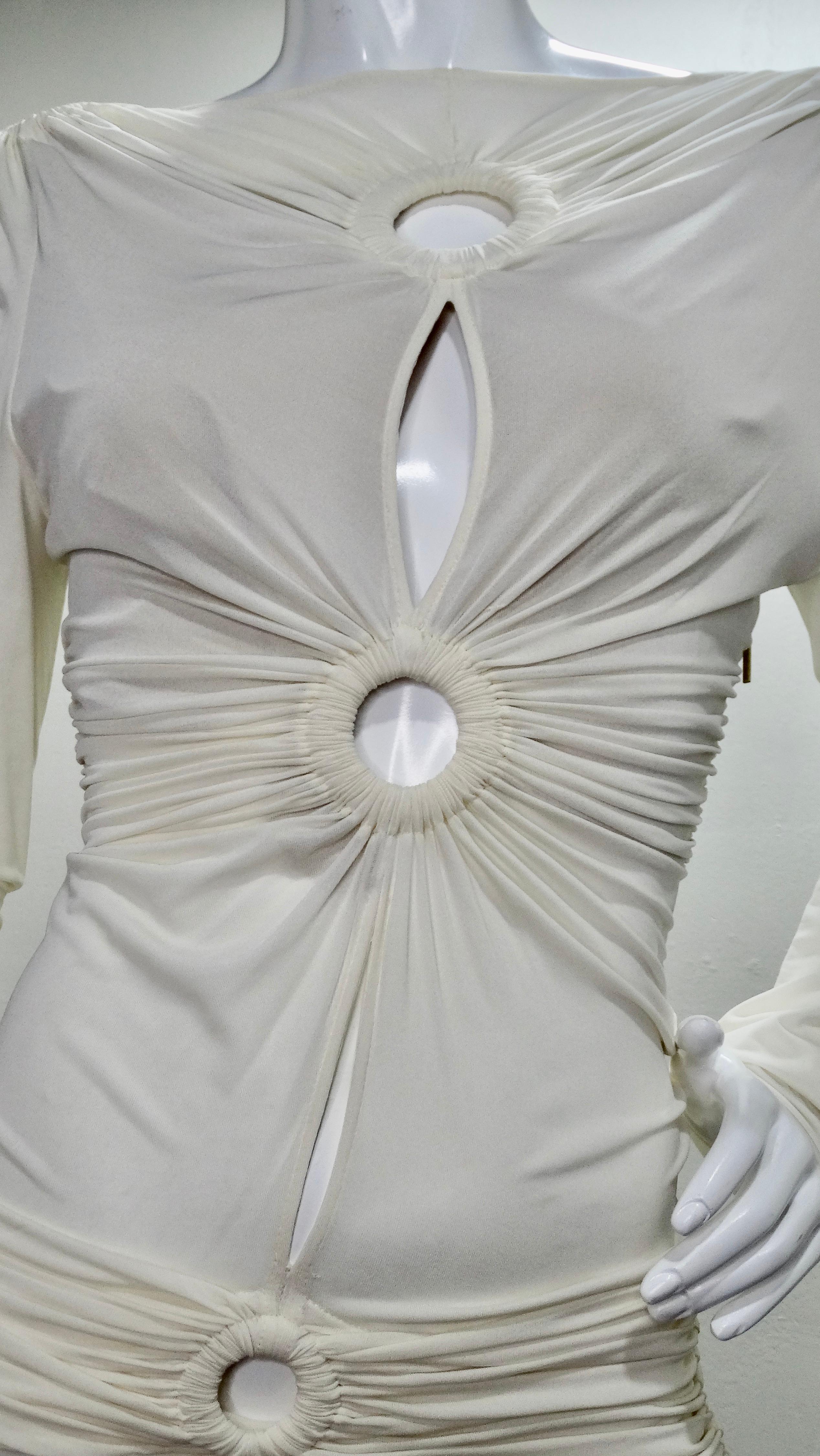 Roberto Cavalli Silk O-Ring Dress In Good Condition In Scottsdale, AZ