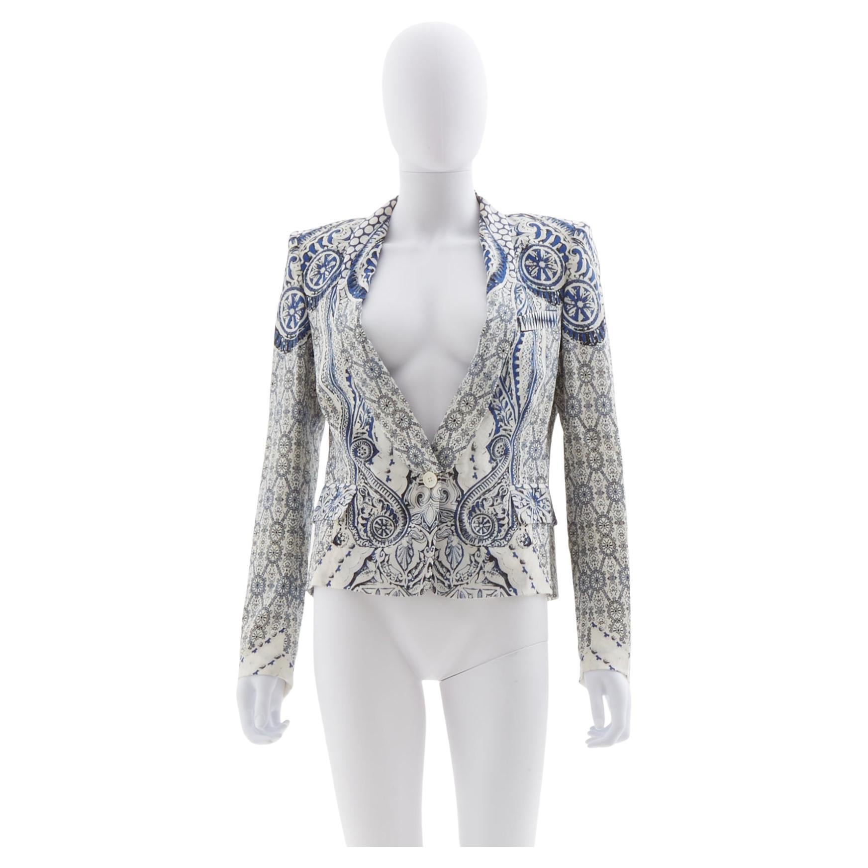 Roberto Cavalli Blazer aus bedruckter Seide, Resort 2014