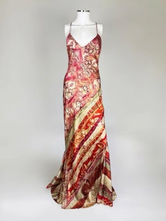 Roberto Cavalli Bata de seda estampada, 2005