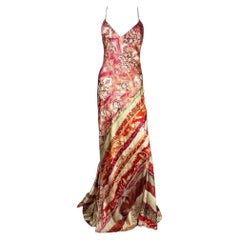 Roberto Cavalli Bata de seda estampada, 2005