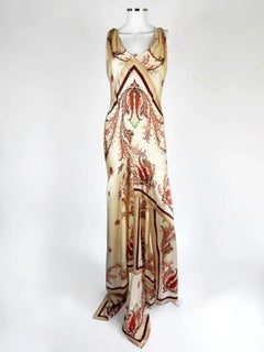 Roberto Cavalli Silk Satin Gown, FW 2004