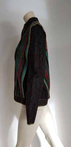 Roberto CAVALLI Silk-screened, Single piece Suede Vintage for Collection Jacket