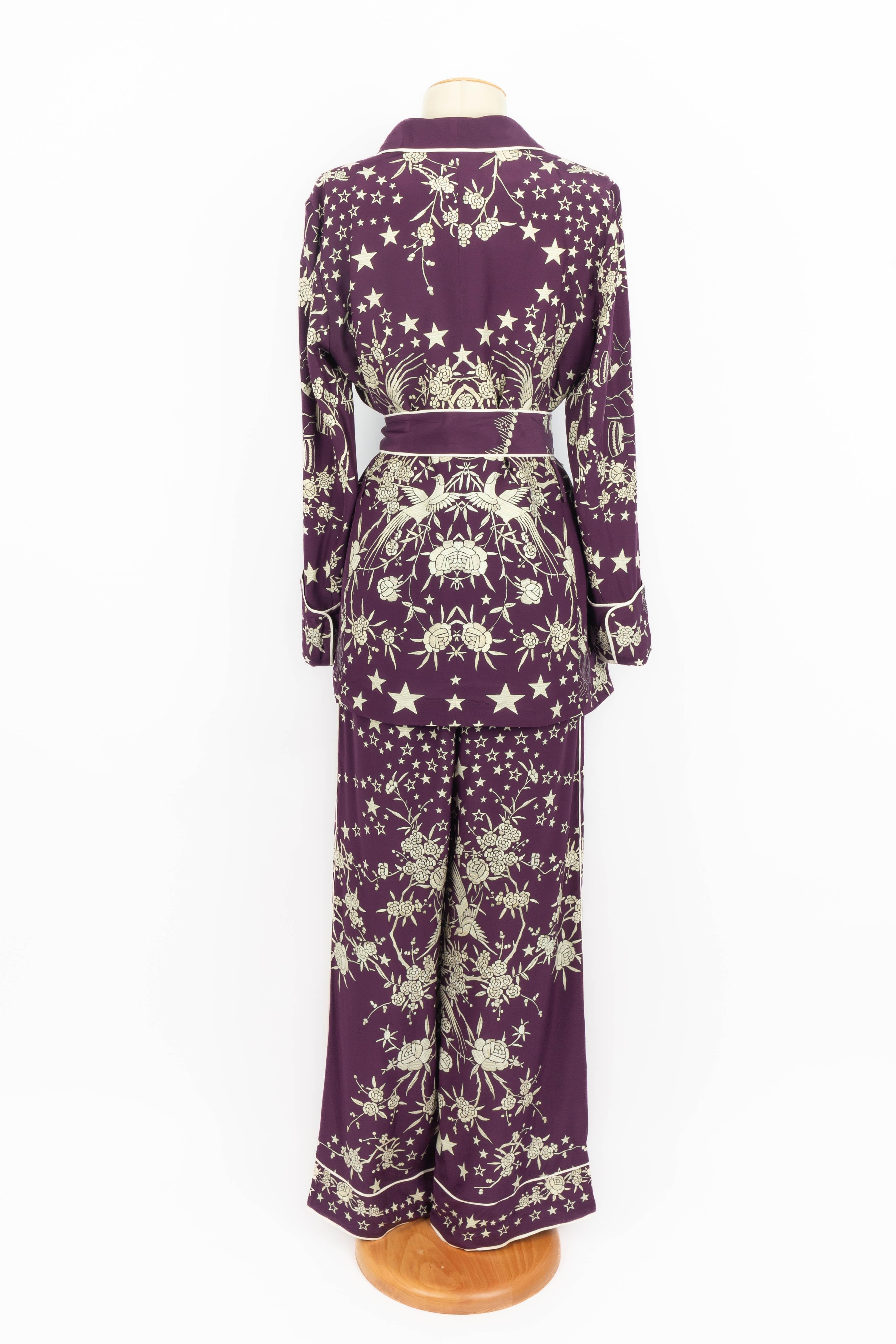 Roberto Cavalli silk set In Excellent Condition For Sale In SAINT-OUEN-SUR-SEINE, FR