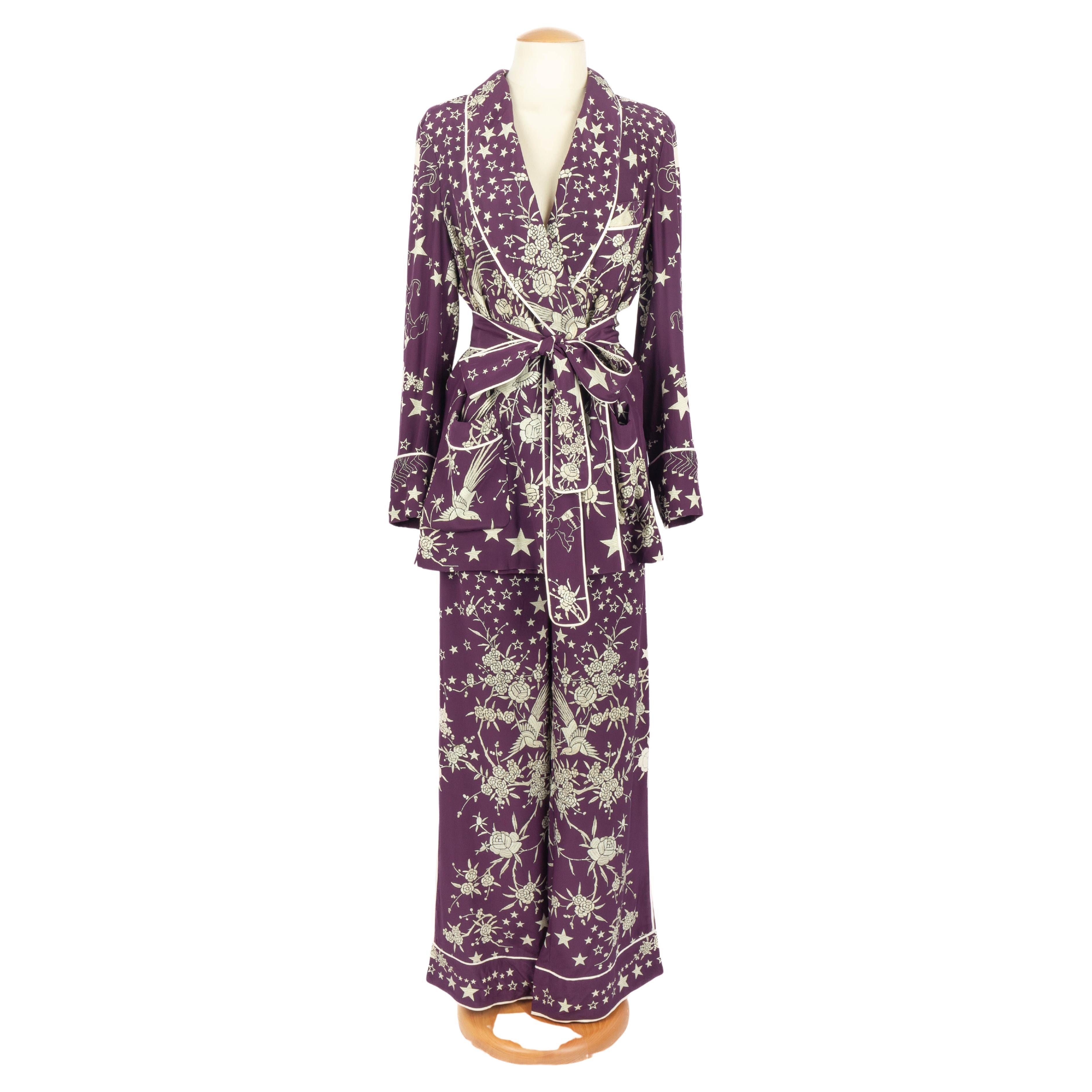 Roberto Cavalli silk set For Sale