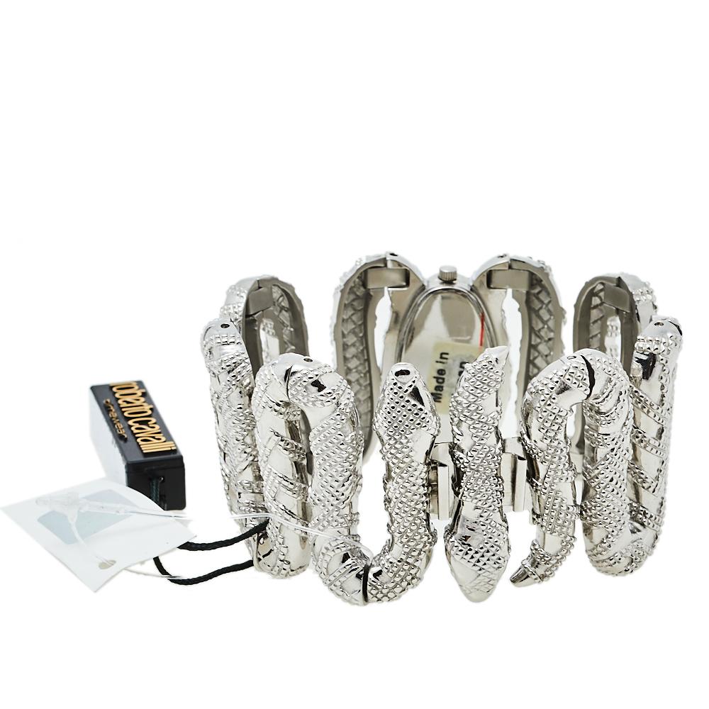 Contemporaneo Roberto Cavalli Silver Cleopatra R7253195515 Orologio da polso da donna 40 mm