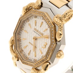 Roberto Cavalli Silver Cream Gold Plated Stainless Steel Diamonds by Frank Mulle