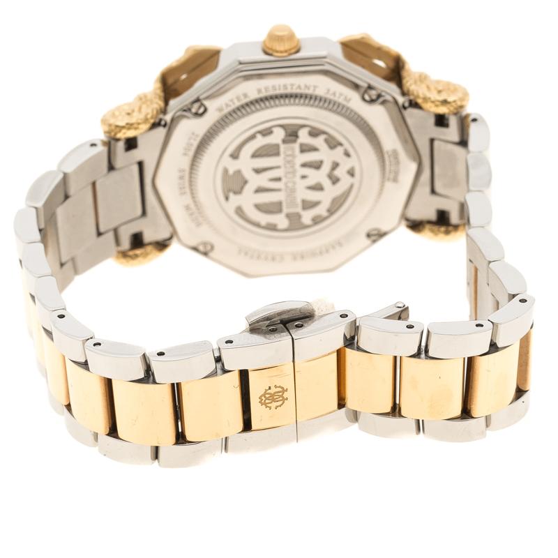 Women's Roberto Cavalli Silver Cream Gold Plated Stainless Steel Diamonds by Frank Mulle