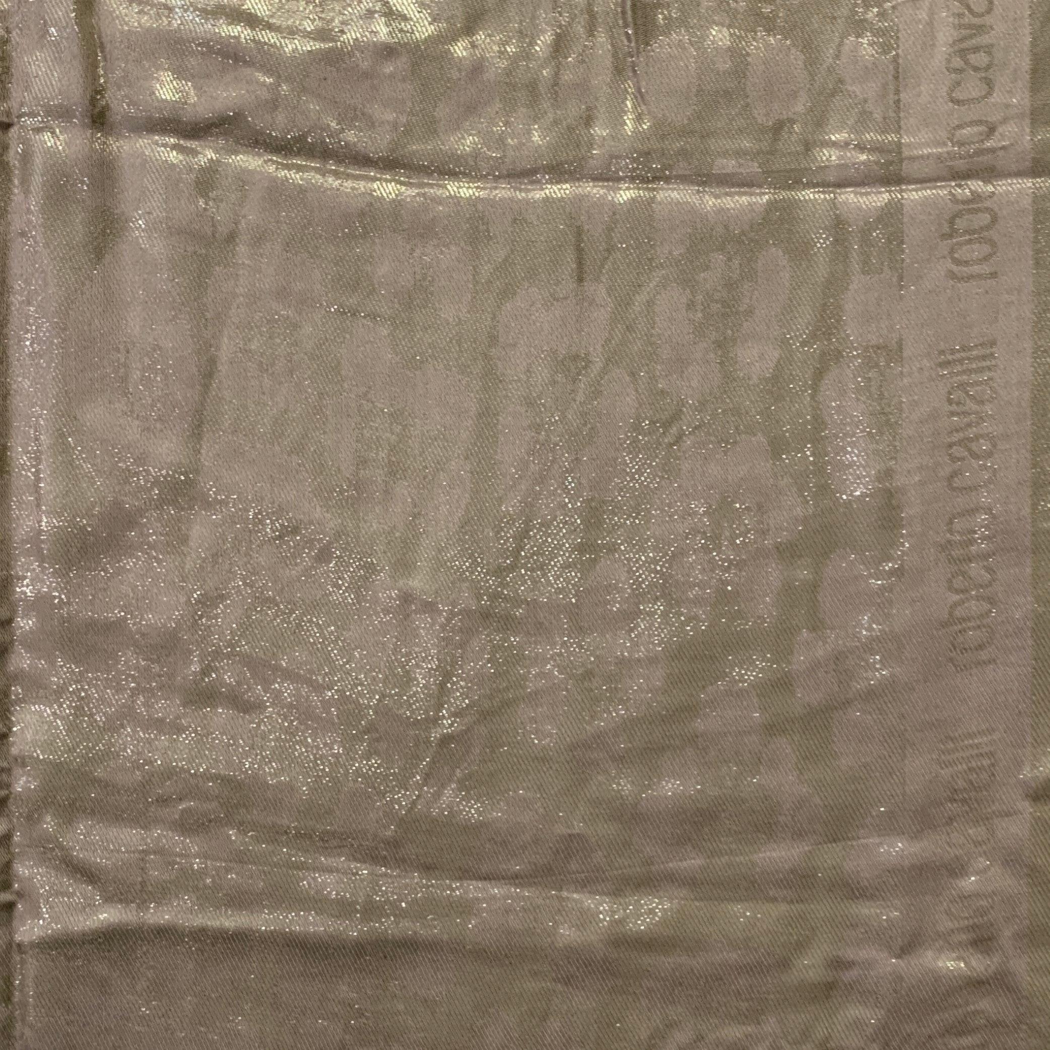 Marrone ROBERTO CAVALLI Sciarpa Jacquard in misto Modal marmorizzato Silver Olive Scialle in vendita