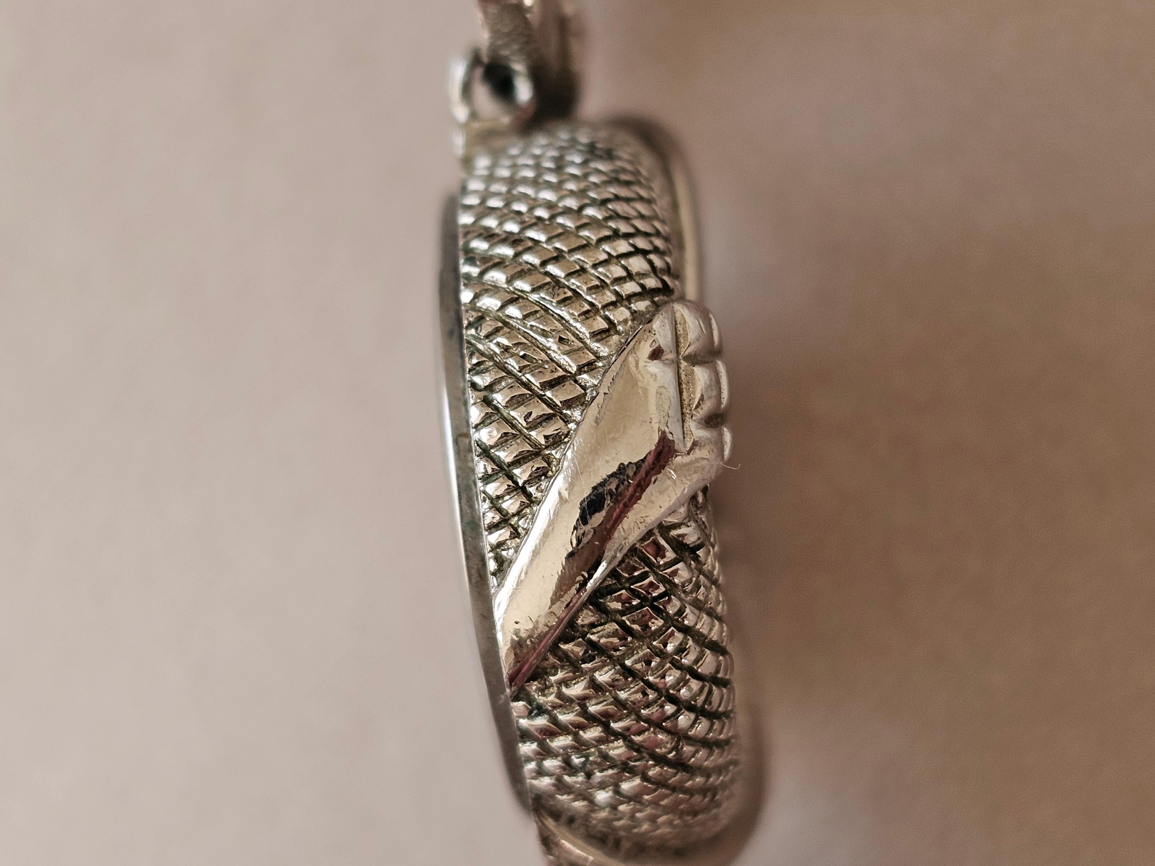 Roberto Cavalli Silver Plated Stainless Steel Women's Wristwatch Snakes in vendita 2