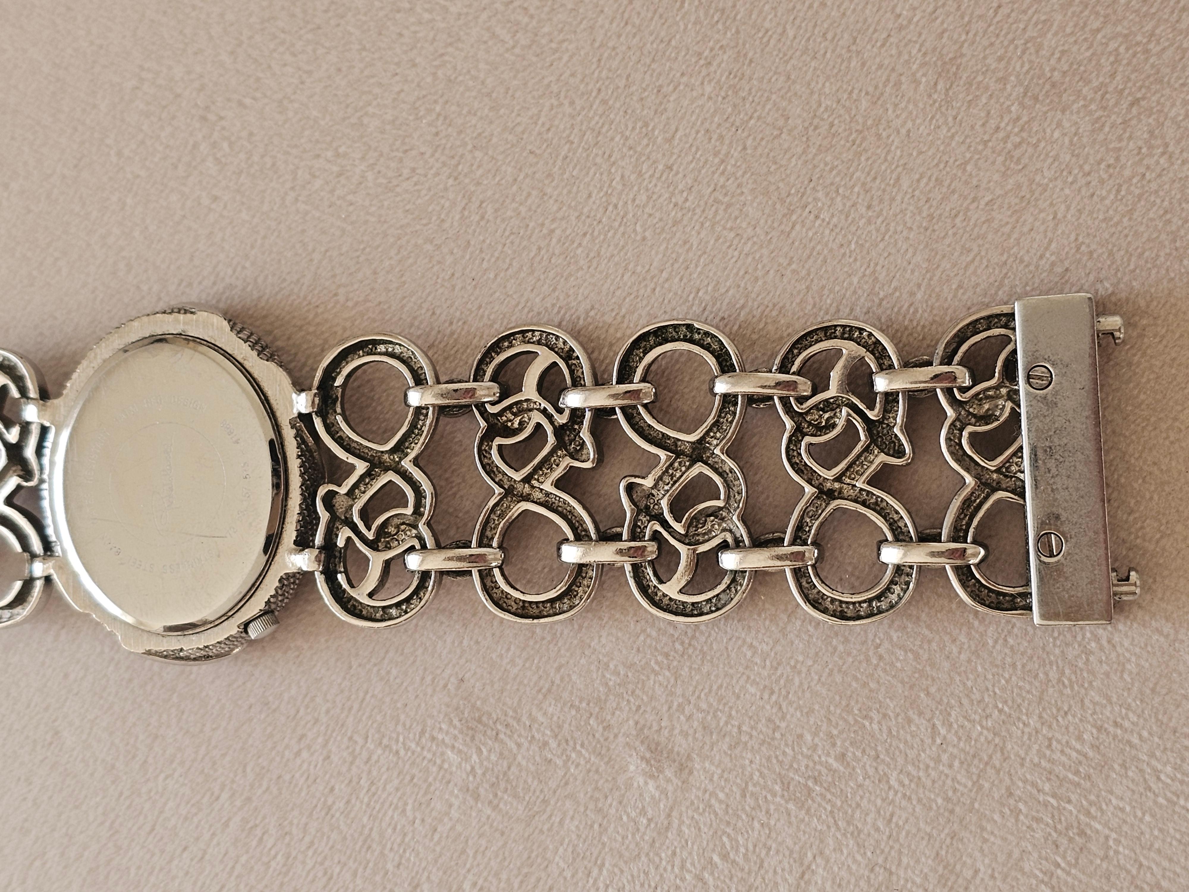 Roberto Cavalli Silver Plated Stainless Steel Women's Wristwatch Snakes in vendita 3