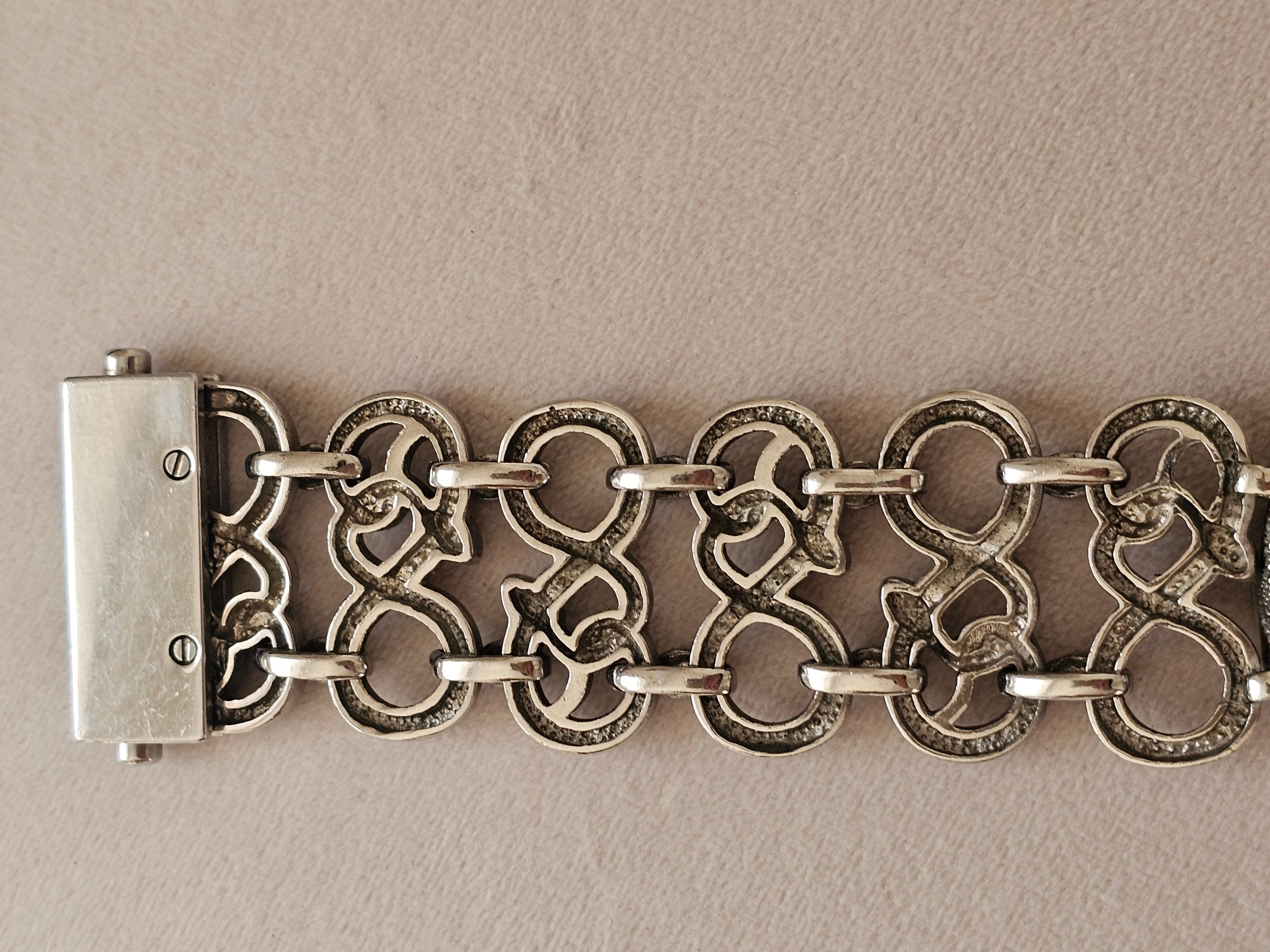 Roberto Cavalli Silver Plated Stainless Steel Women's Wristwatch Snakes in vendita 4