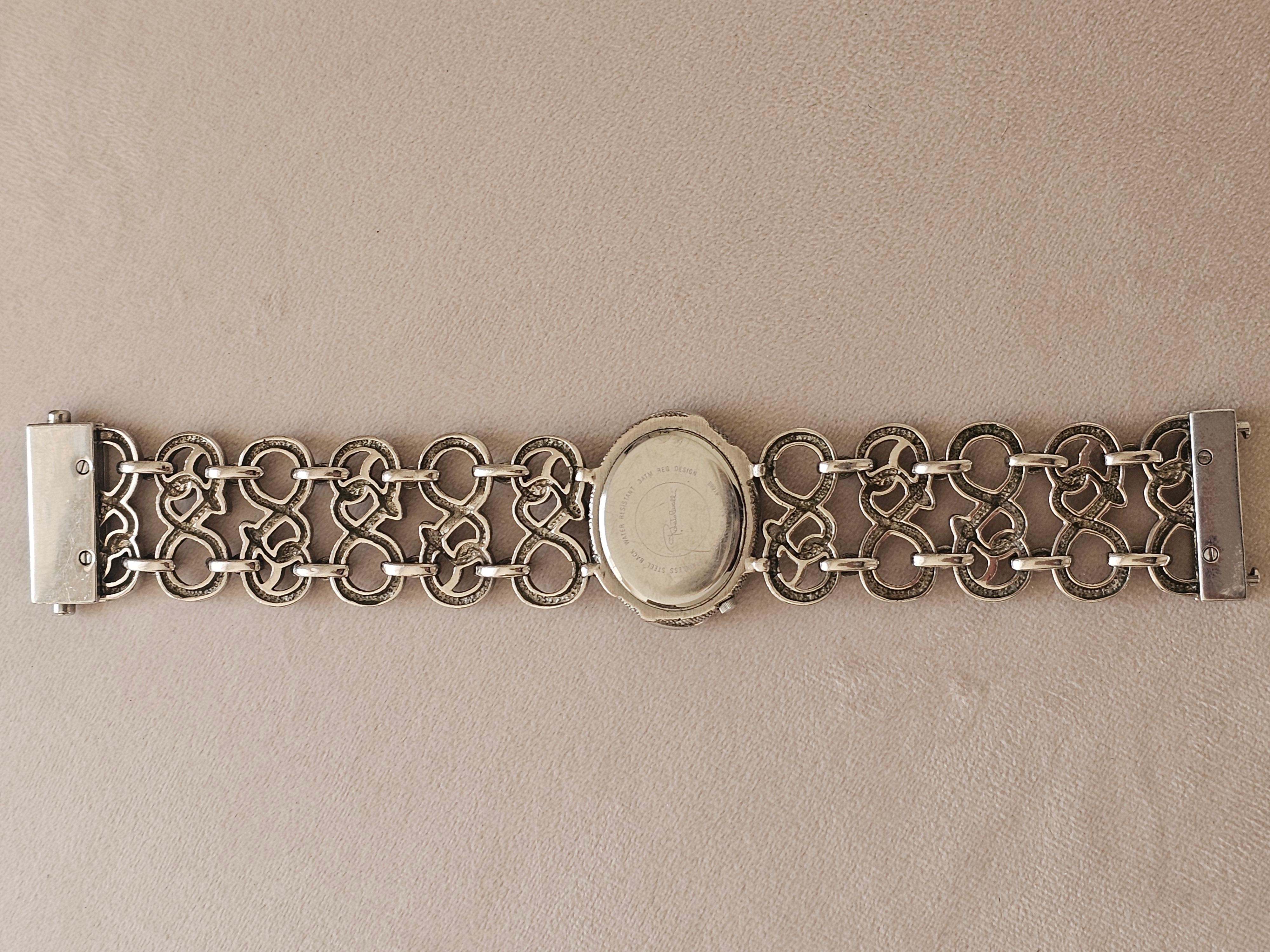 Roberto Cavalli Silver Plated Stainless Steel Women's Wristwatch Snakes in vendita 5