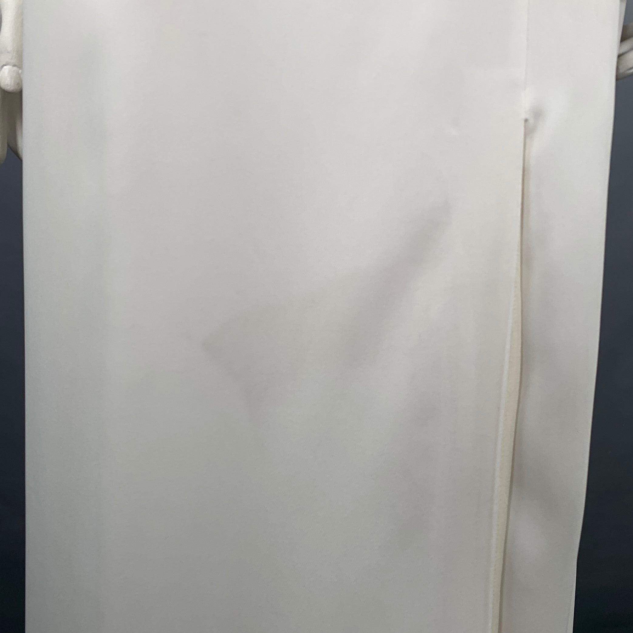 ROBERTO CAVALLI Size 12 Cream Viscose Blend Rhinestones Evening Gown For Sale 2
