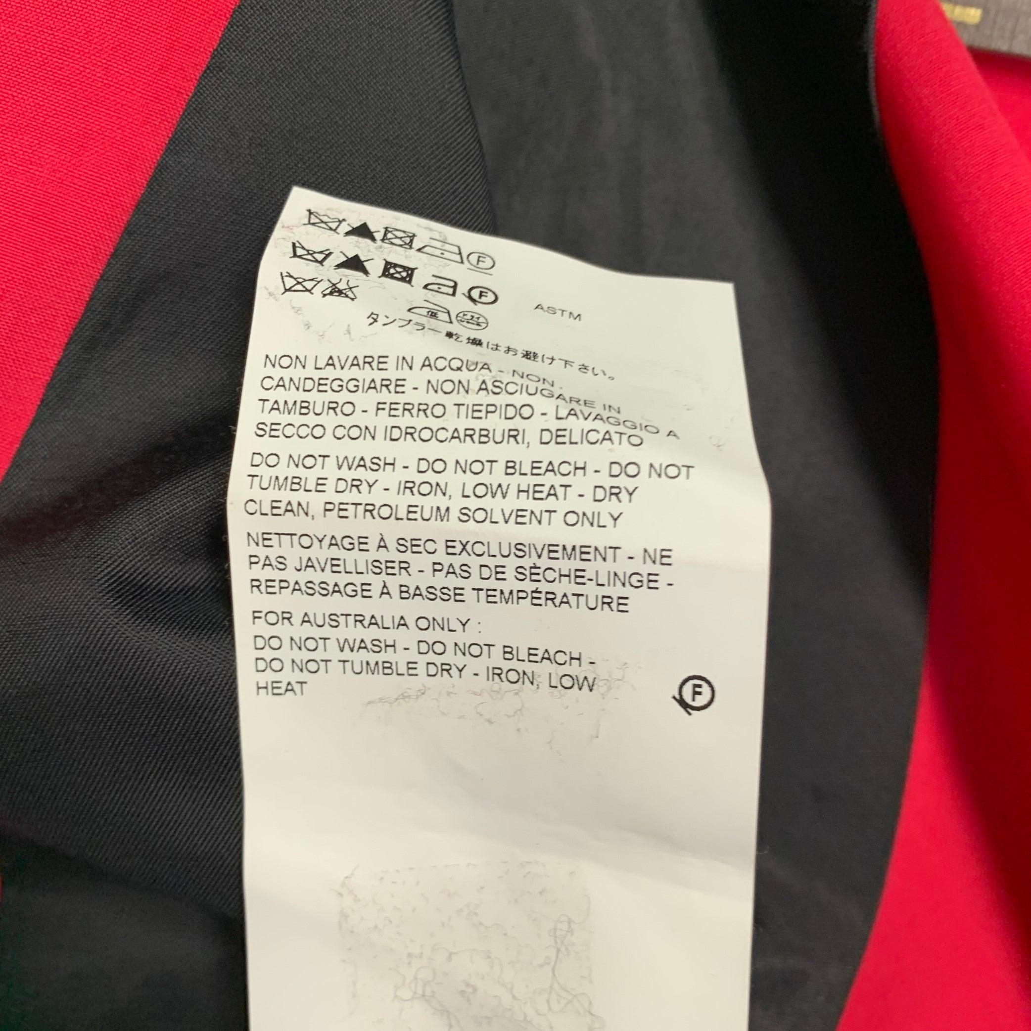 ROBERTO CAVALLI Talla 38 Abrigo deportivo de mezcla de lana rojo frambuesa en venta 6