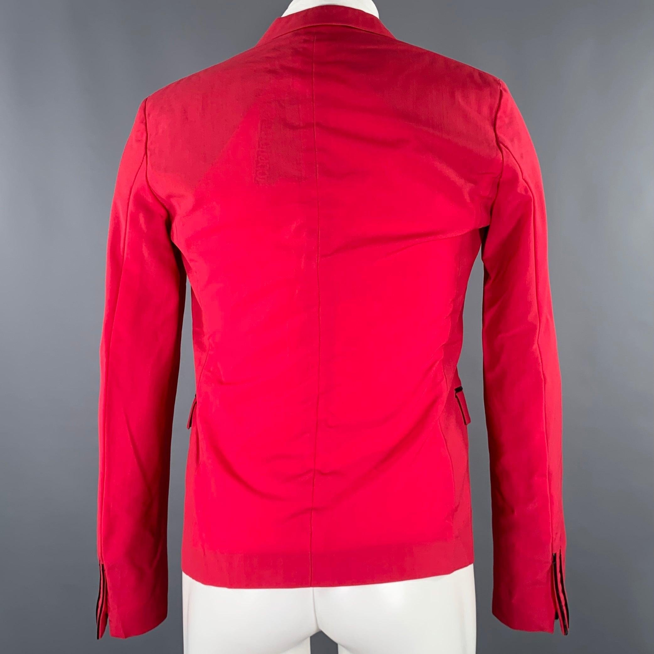ROBERTO CAVALLI - Manteau de sport rouge framboise en laine mélangée, taille 38 Pour hommes en vente