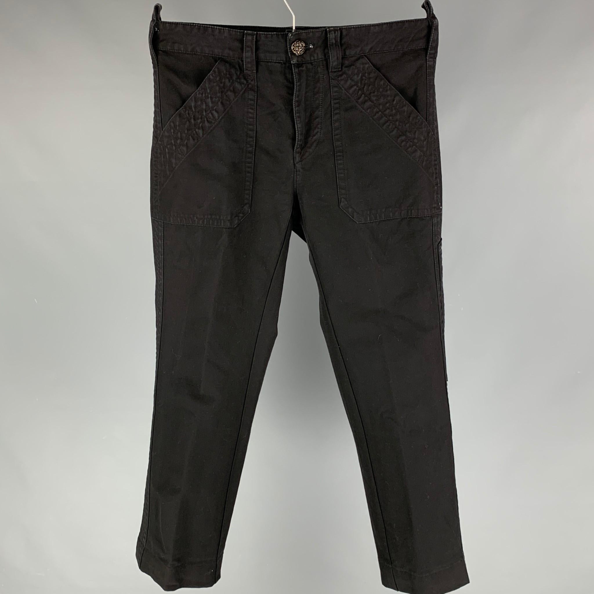 Womens Clothing Trousers Roberto Cavalli Synthetic Casual Trouser in Grey Slacks and Chinos Full-length trousers Grey 