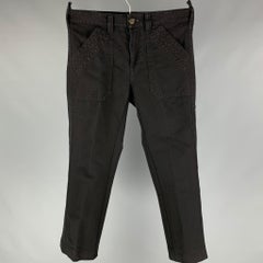 ROBERTO CAVALLI Size L Black Cotton Utility Casual Pants