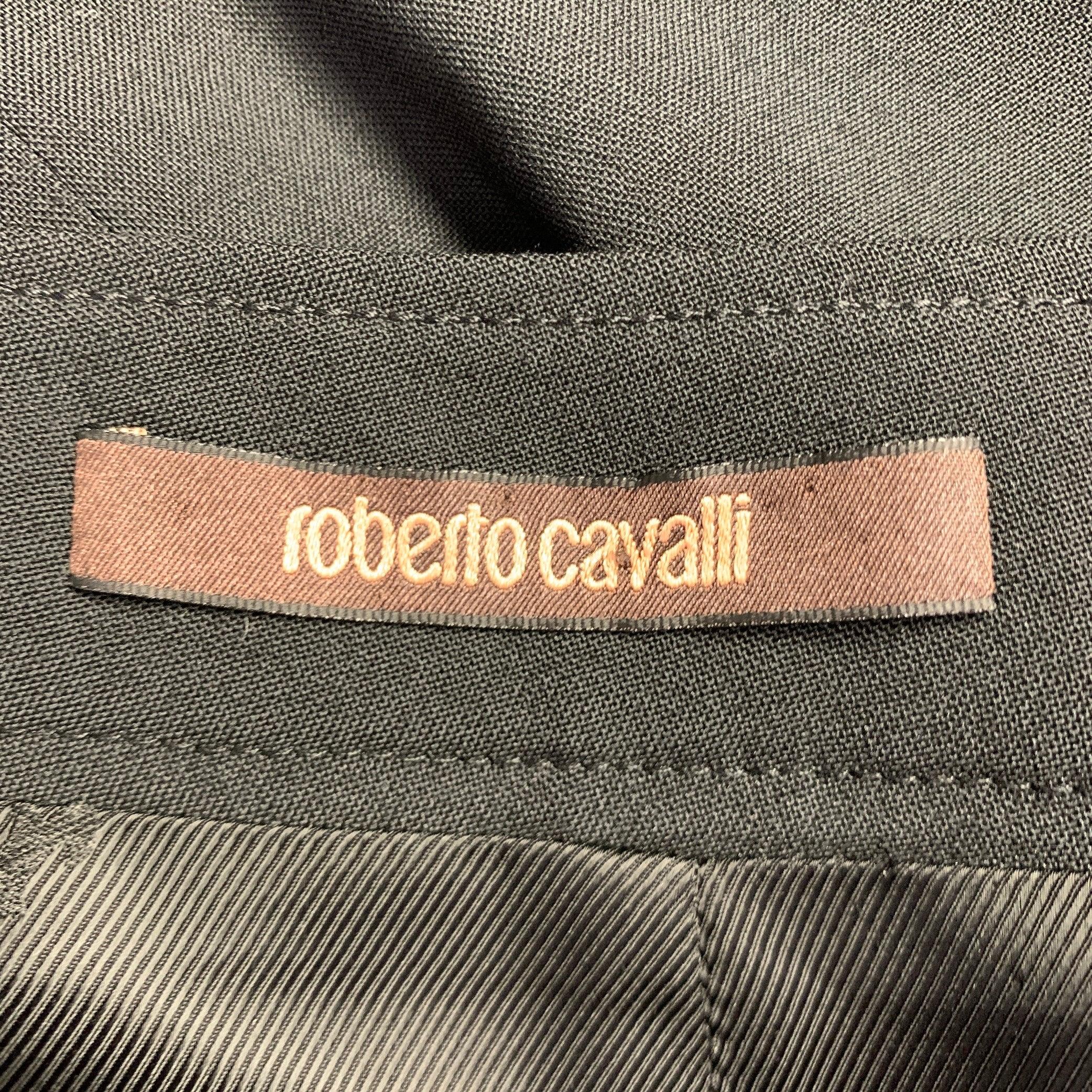 ROBERTO CAVALLI Size S Black Wool Blend Pencil Skirt For Sale 1