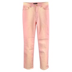 ROBERTO CAVALLI Size XS Pink Ombre Cotton Blend Zip Up Jeans