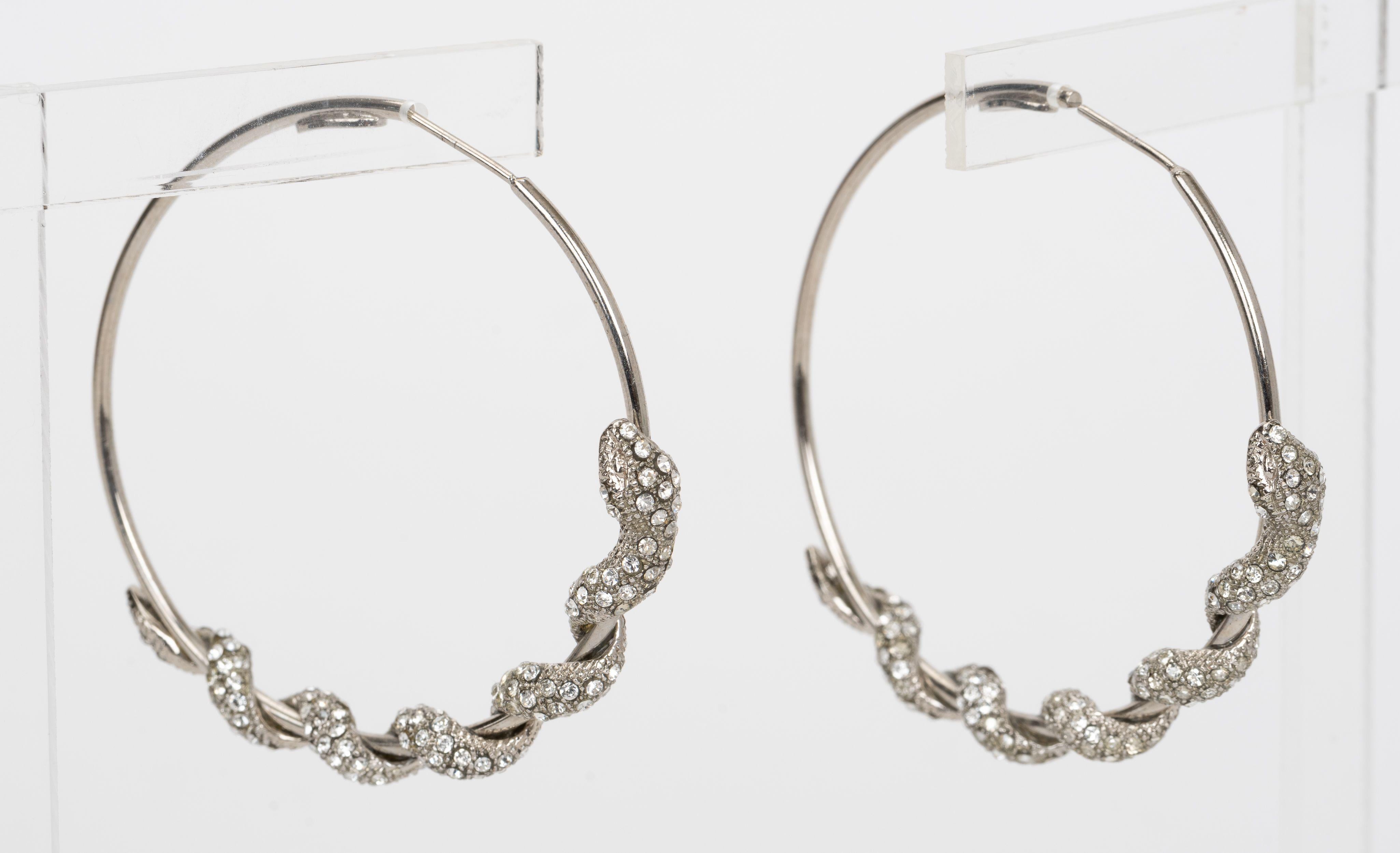 Women's Roberto Cavalli Snake Hoop Earrings For Sale