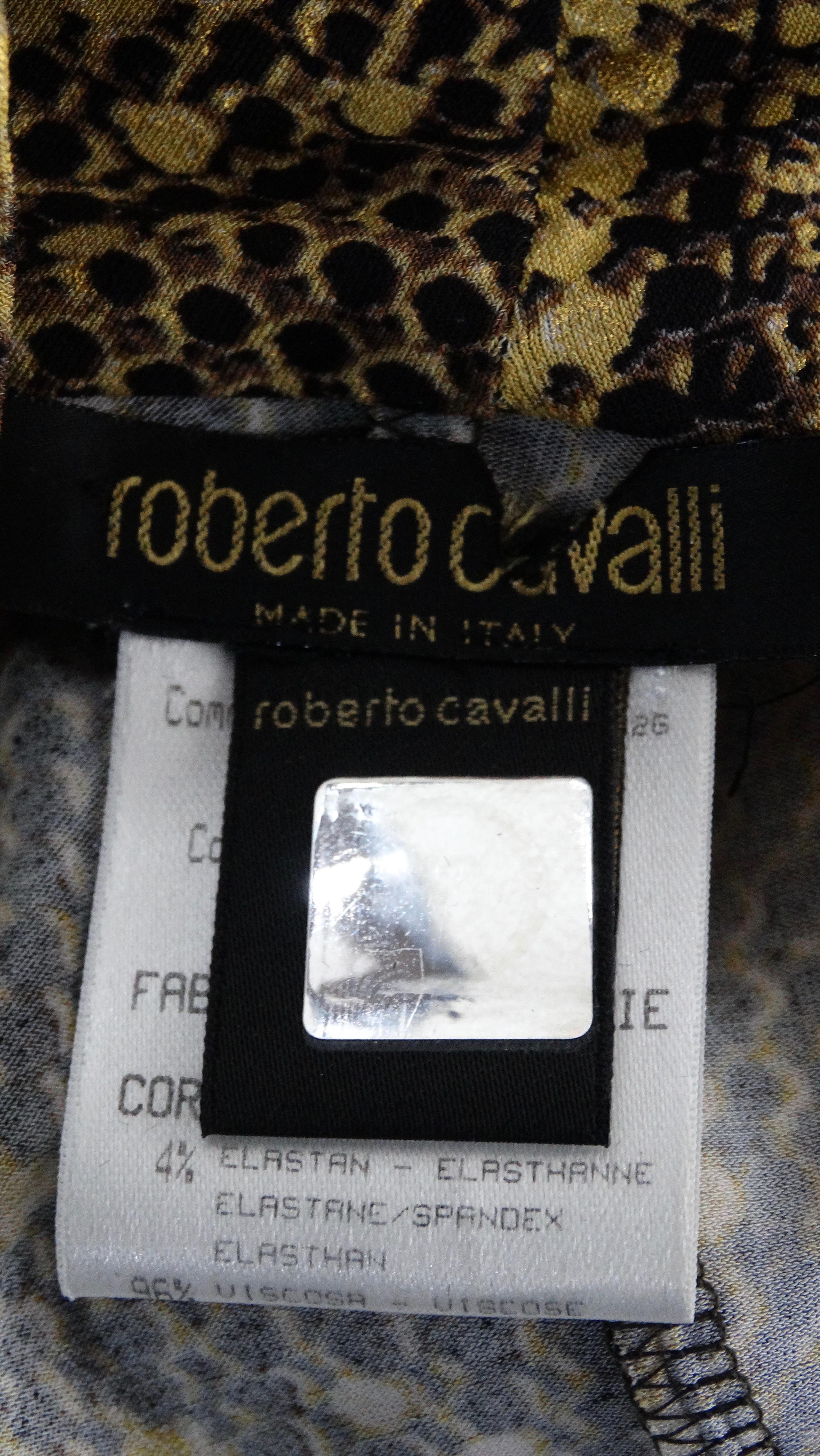 Marron Roberto Cavalli - Robe imprimée serpent  en vente
