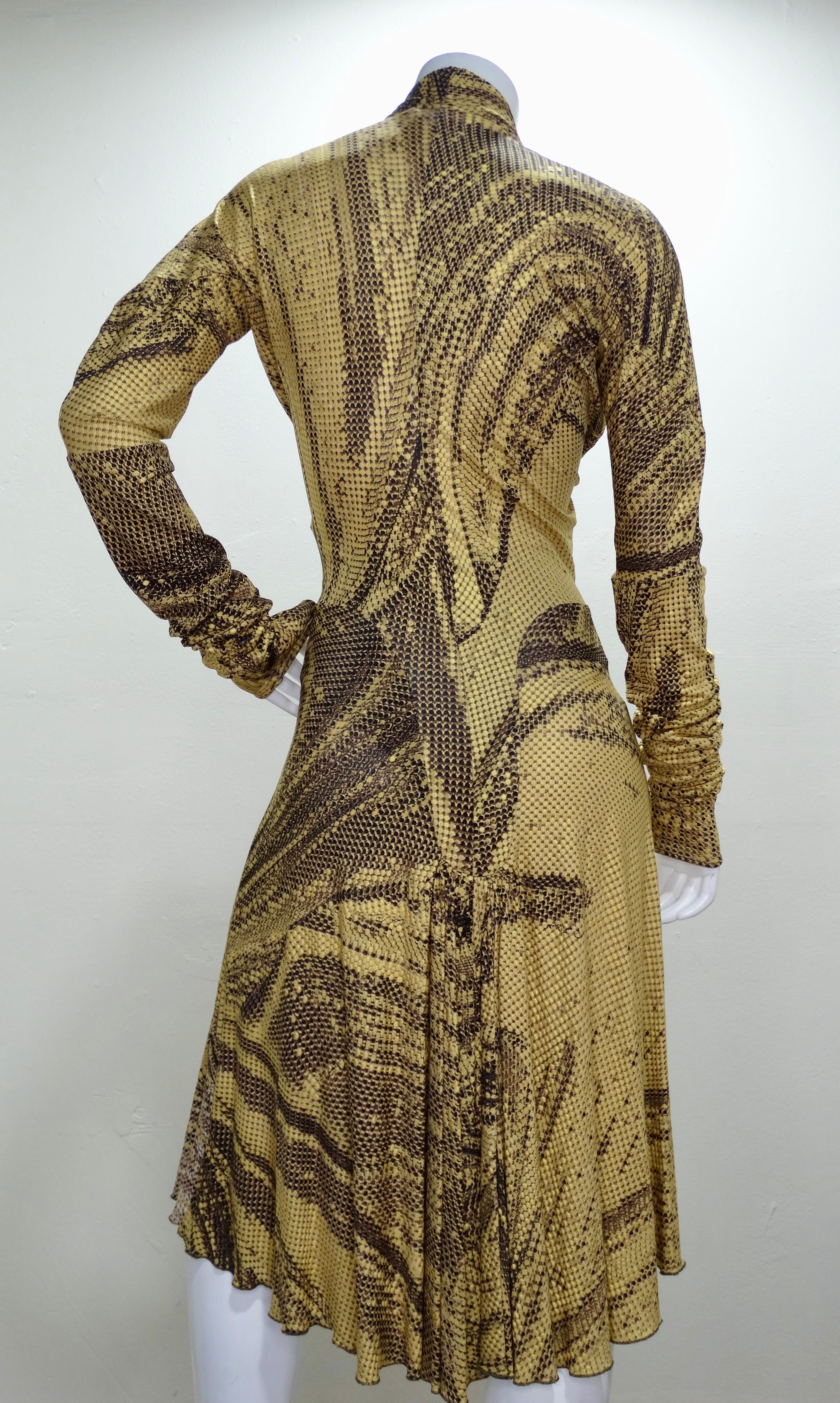 Roberto Cavalli Snake Print Dress  In Excellent Condition For Sale In Scottsdale, AZ