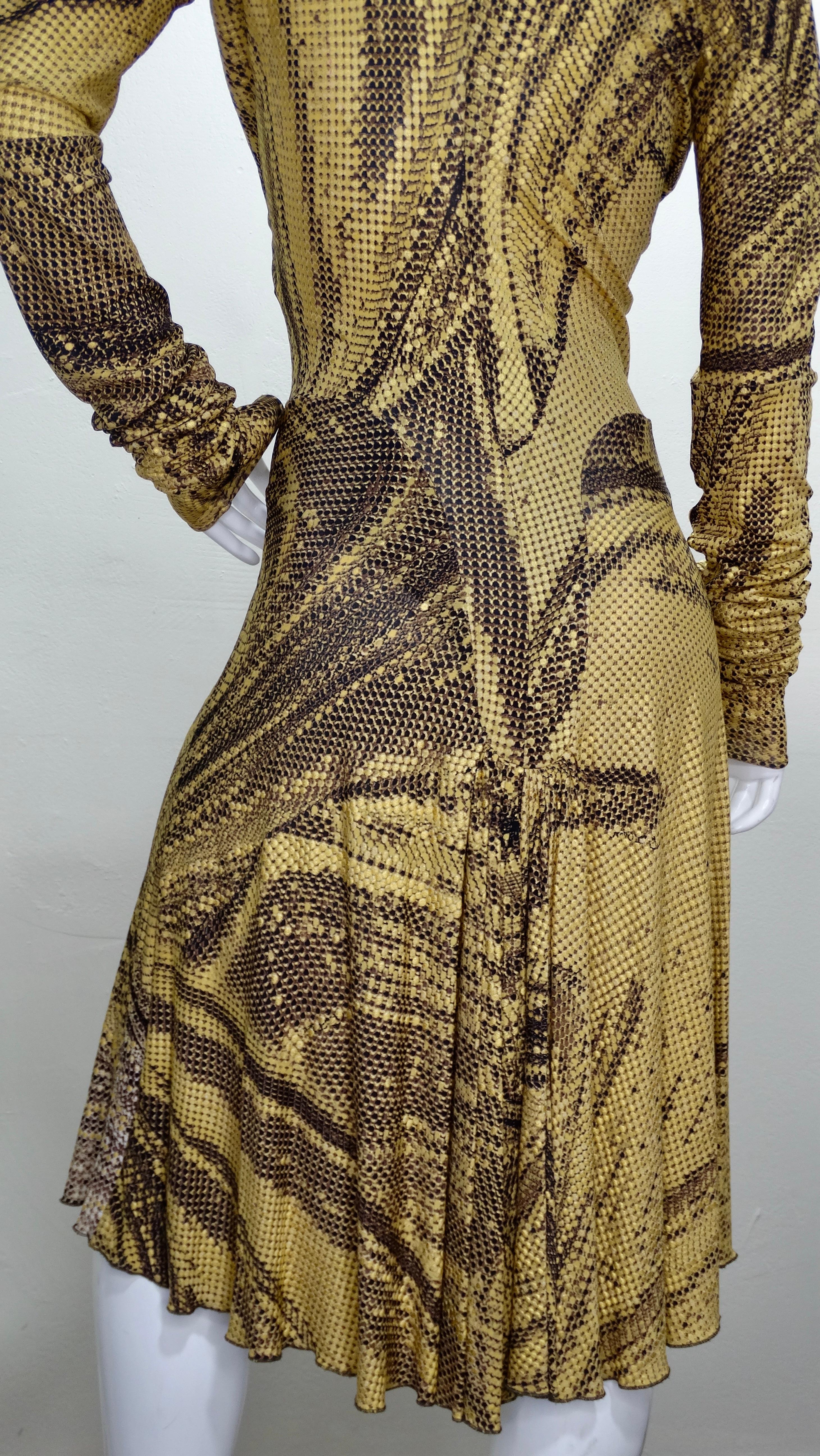 Roberto Cavalli Snake Print Dress  For Sale 1