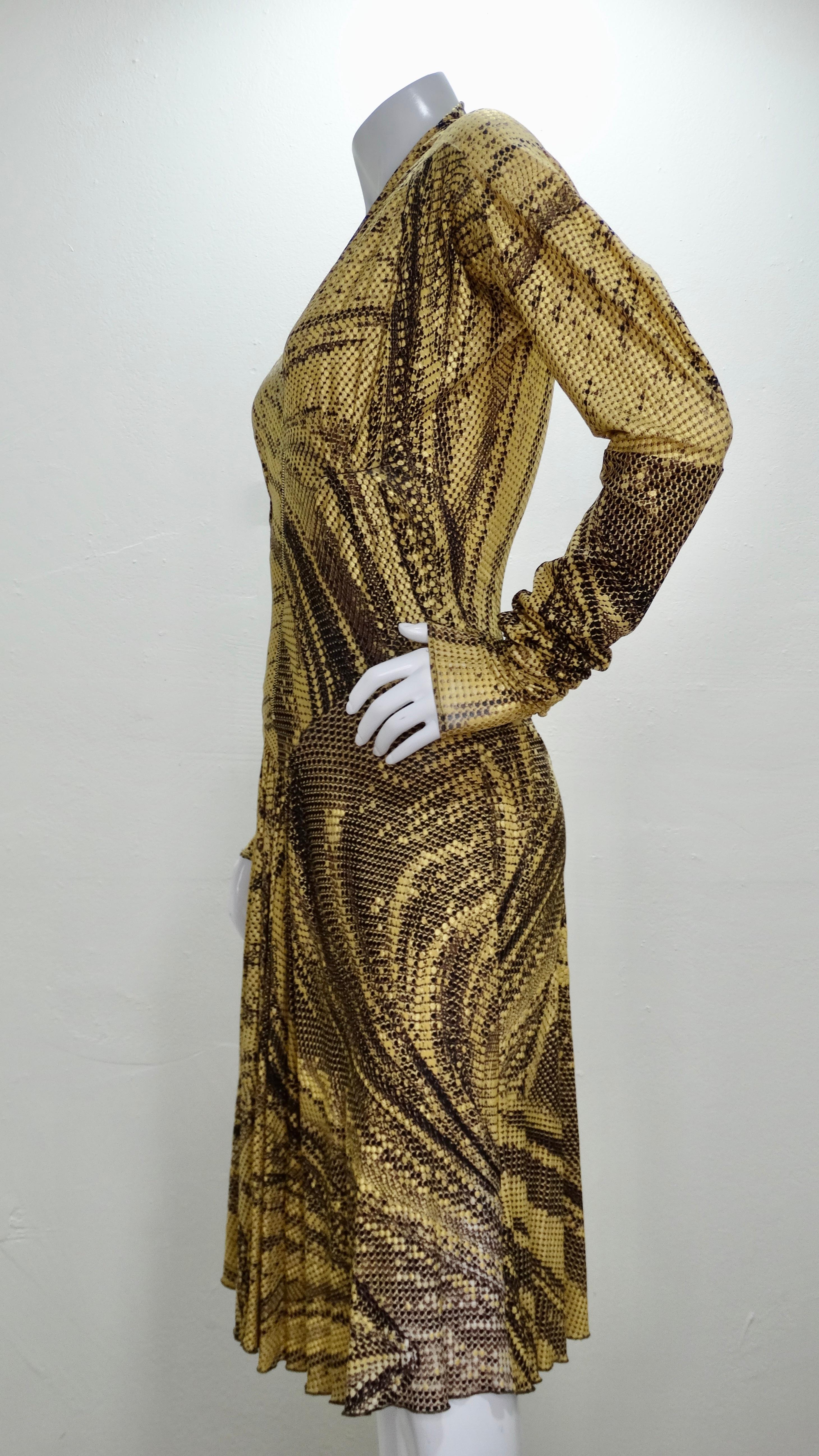 Roberto Cavalli Snake Print Dress  For Sale 2