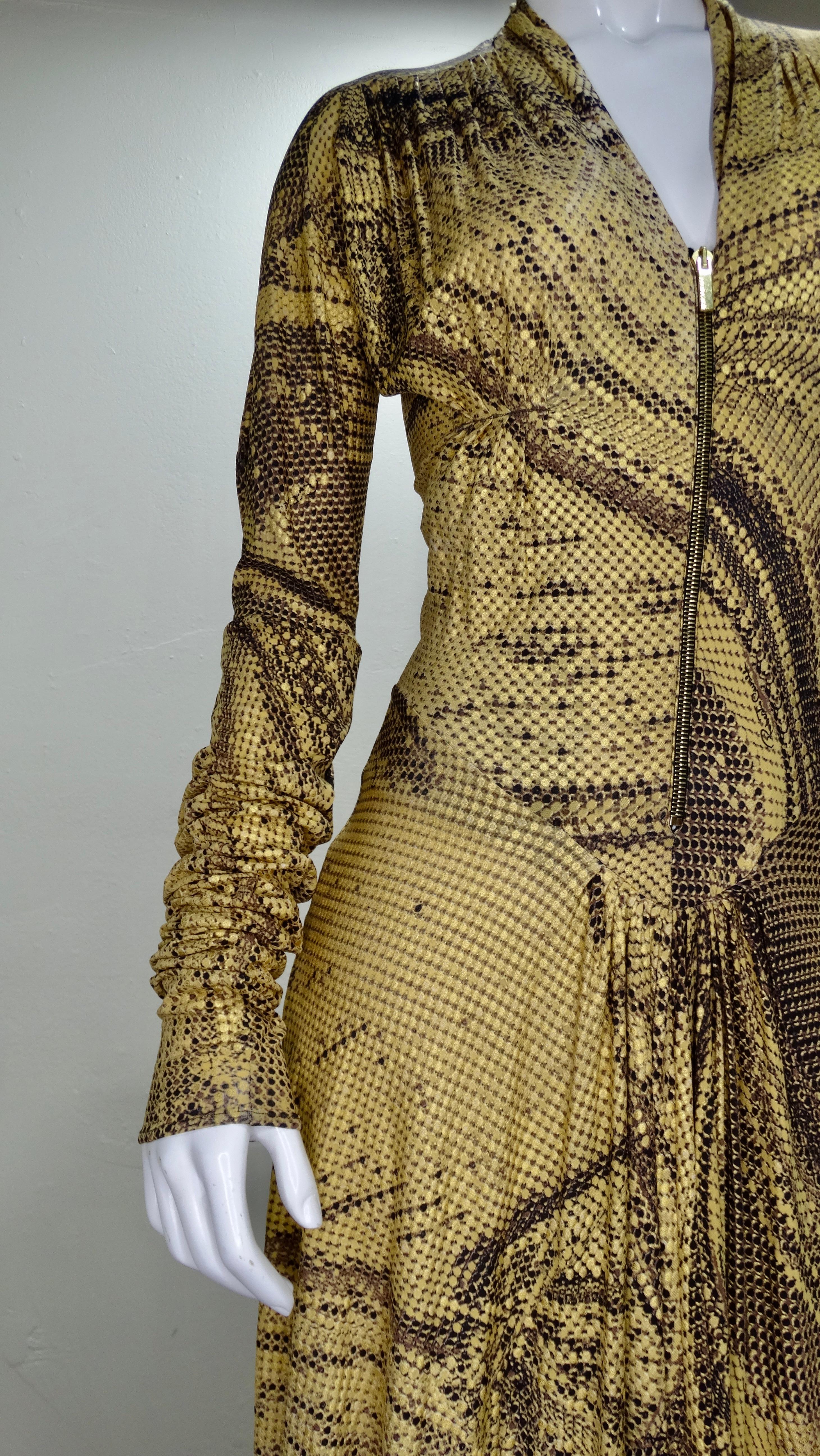 Roberto Cavalli Snake Print Dress  For Sale 3