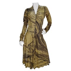 Vintage Roberto Cavalli Snake Print Dress 