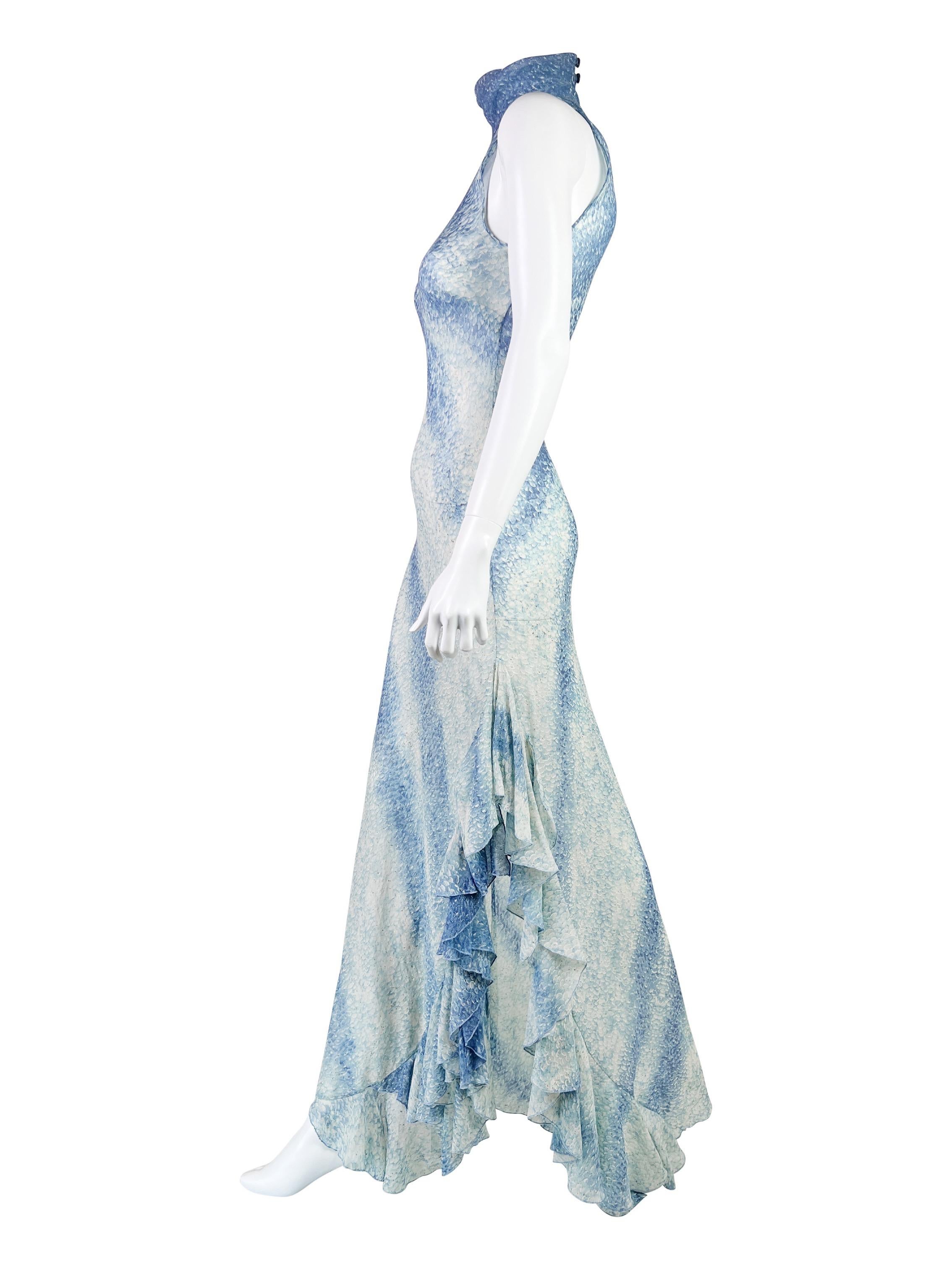 Gray Roberto Cavalli Spring 1999 Silk Gown