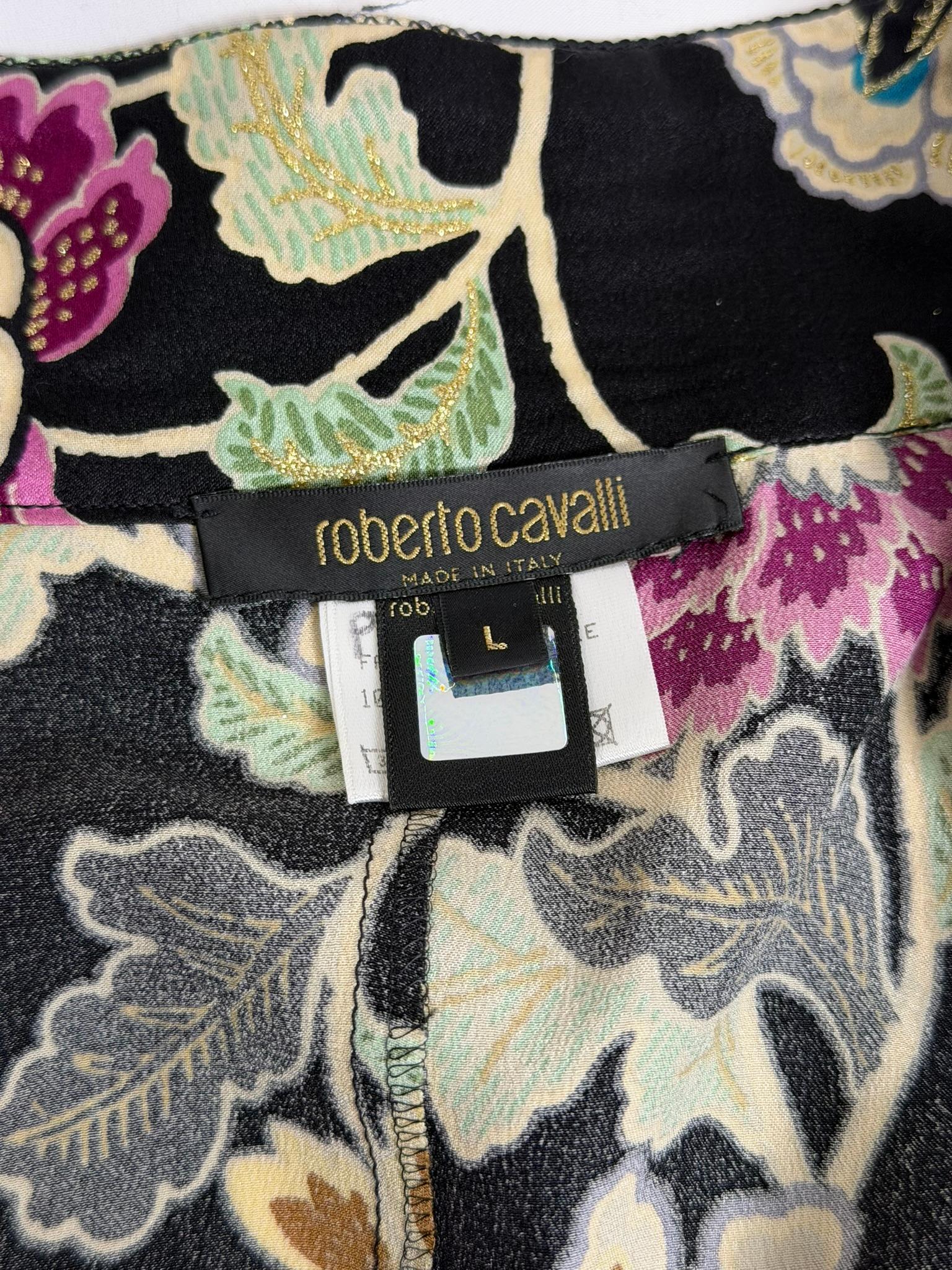 Roberto Cavalli Spring 2003 Chinoiserie Cheongsam soie jaune Mini robe en vente 5