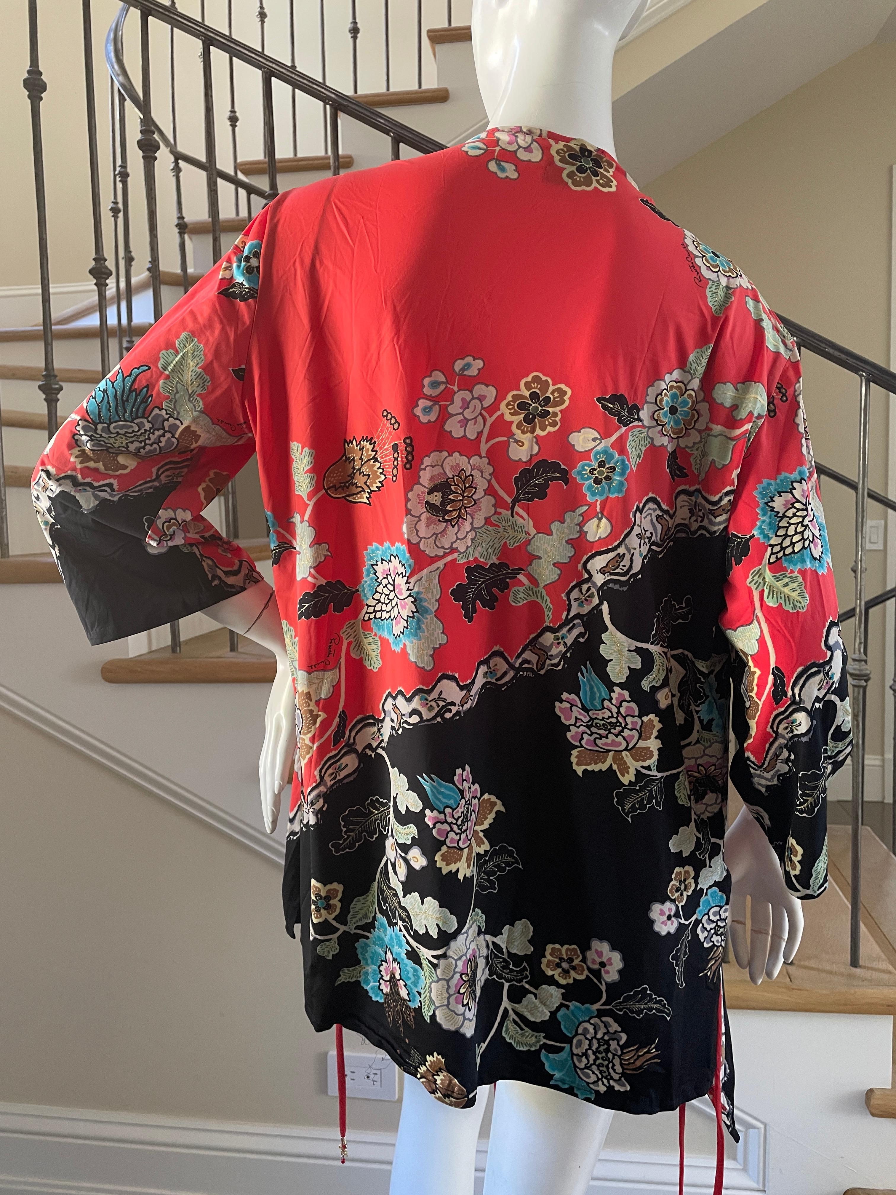 Roberto Cavalli Spring 2003 Chinoiserie Top For Sale 1
