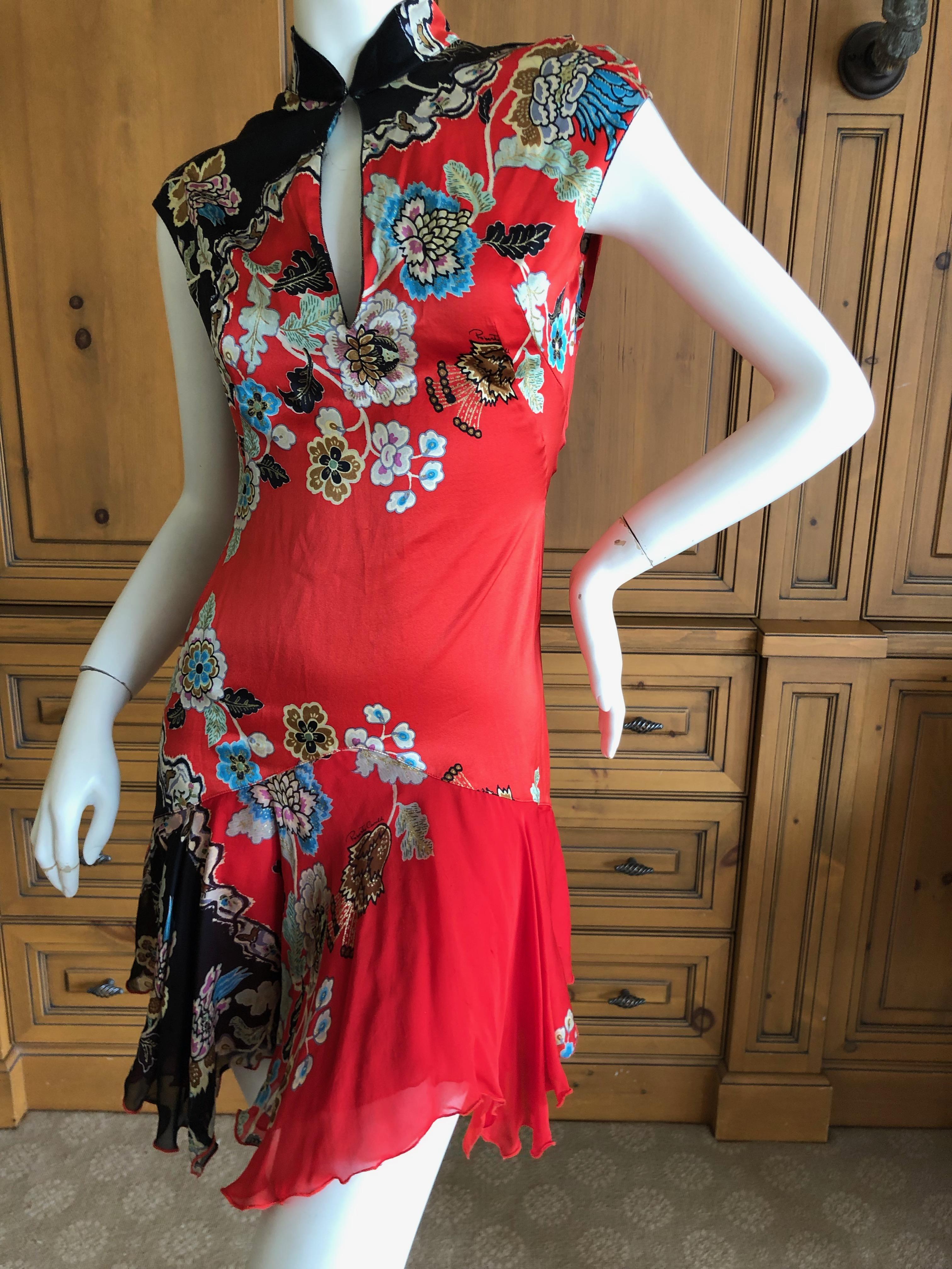 roberto cavalli cheongsam dress