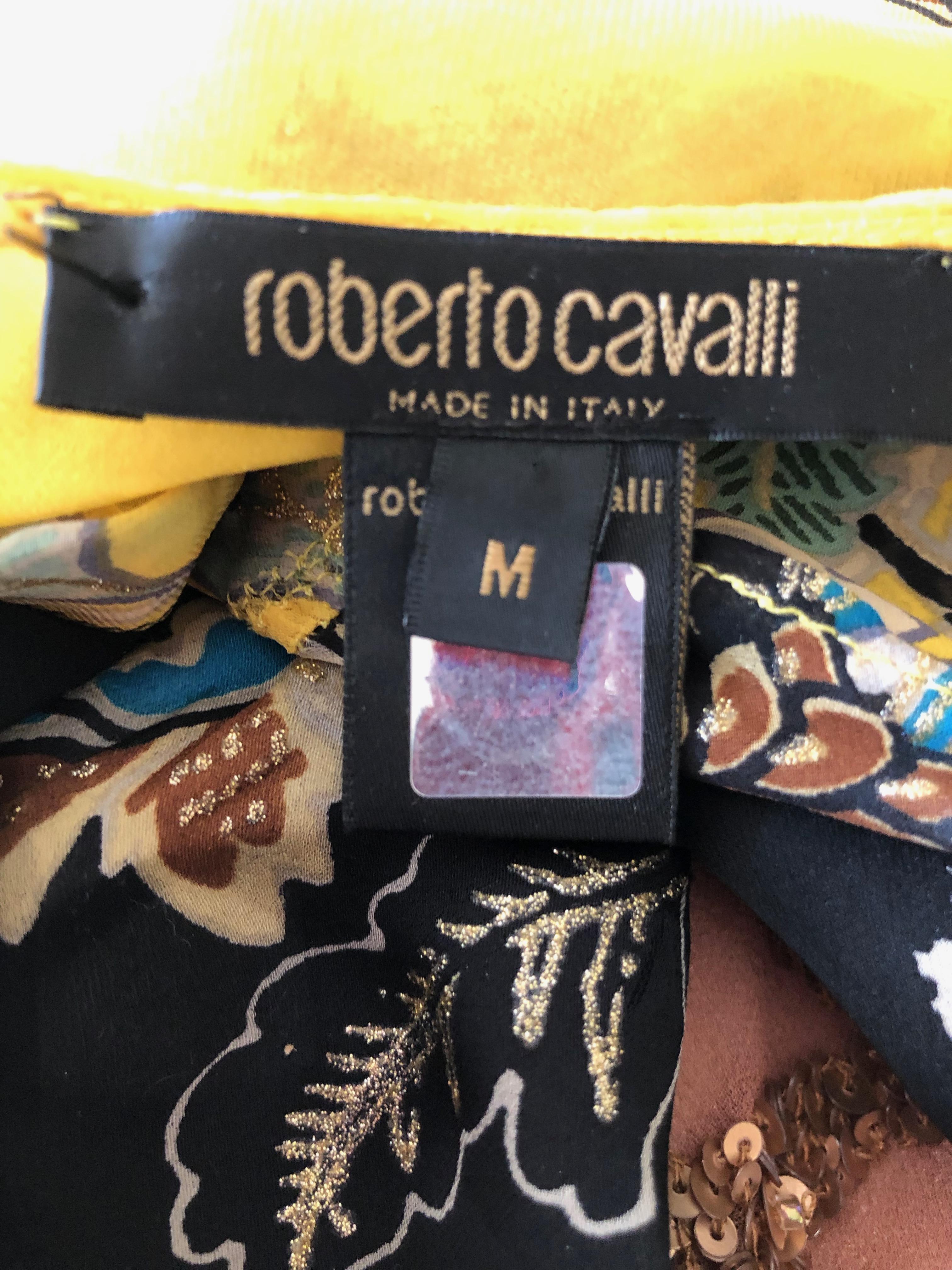 Roberto Cavalli Spring 2003 Silk Chinoiserie Style Floral Top 3