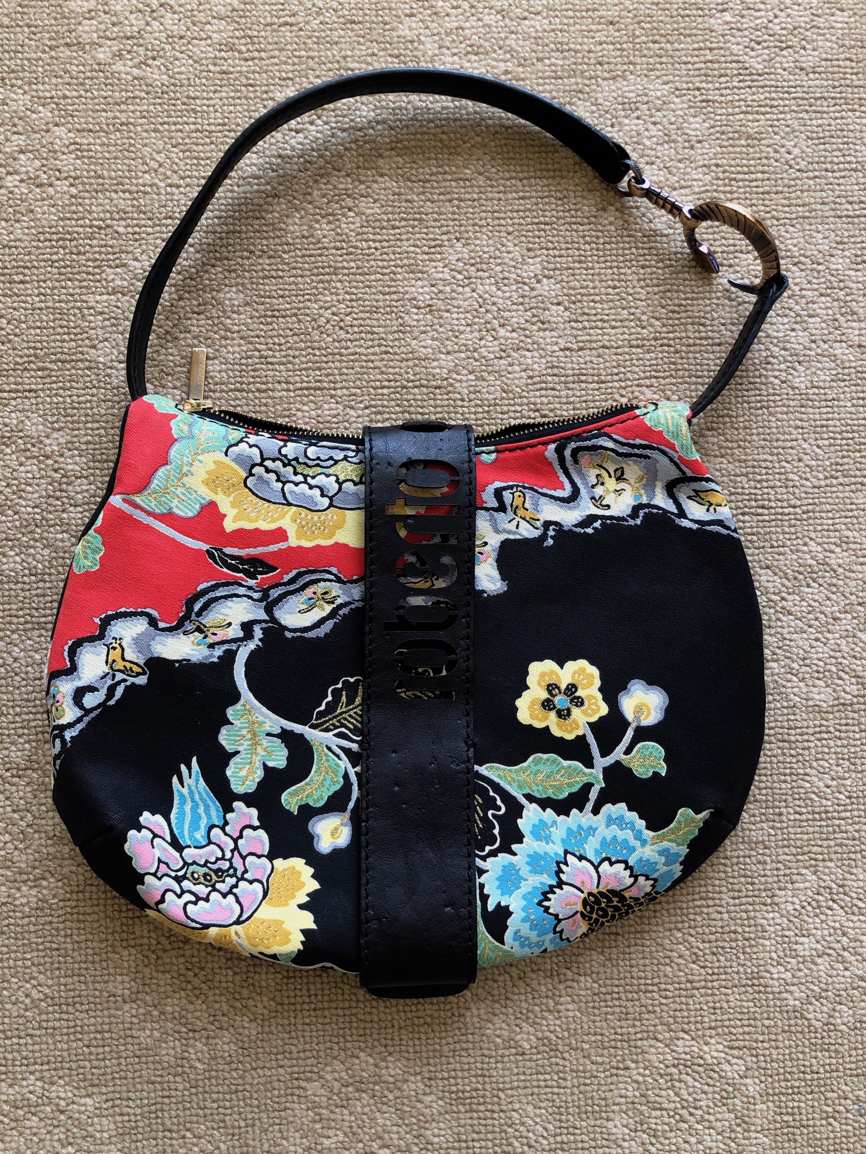 Women's Roberto Cavalli Spring 2003 Silk Chinoiserie Style Handbag