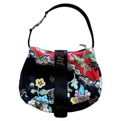 Roberto Cavalli Spring 2003 Silk Chinoiserie Style Handbag
