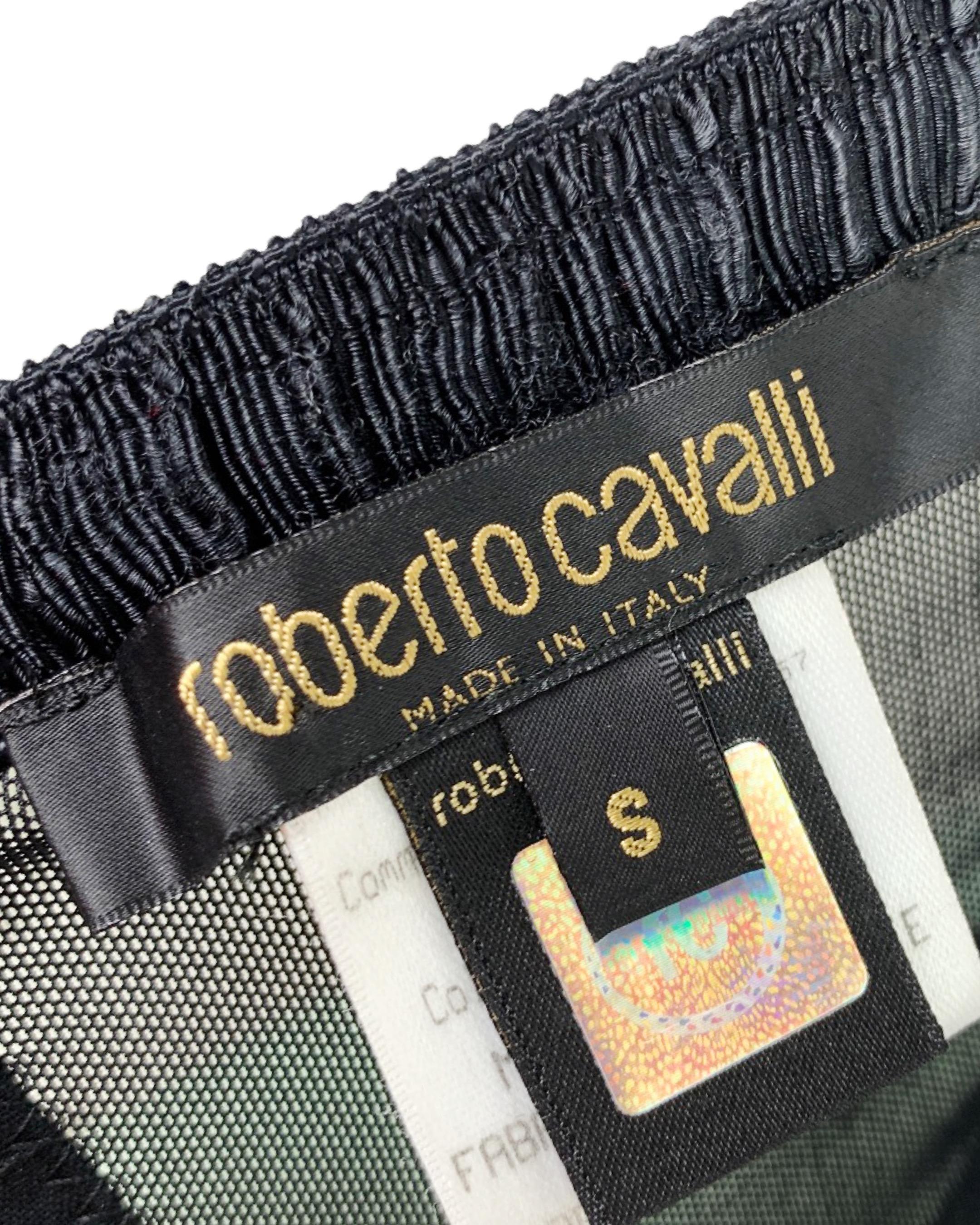 Roberto Cavalli Frühjahr 2004 Korsett-Mini-Seidenkleid Damen